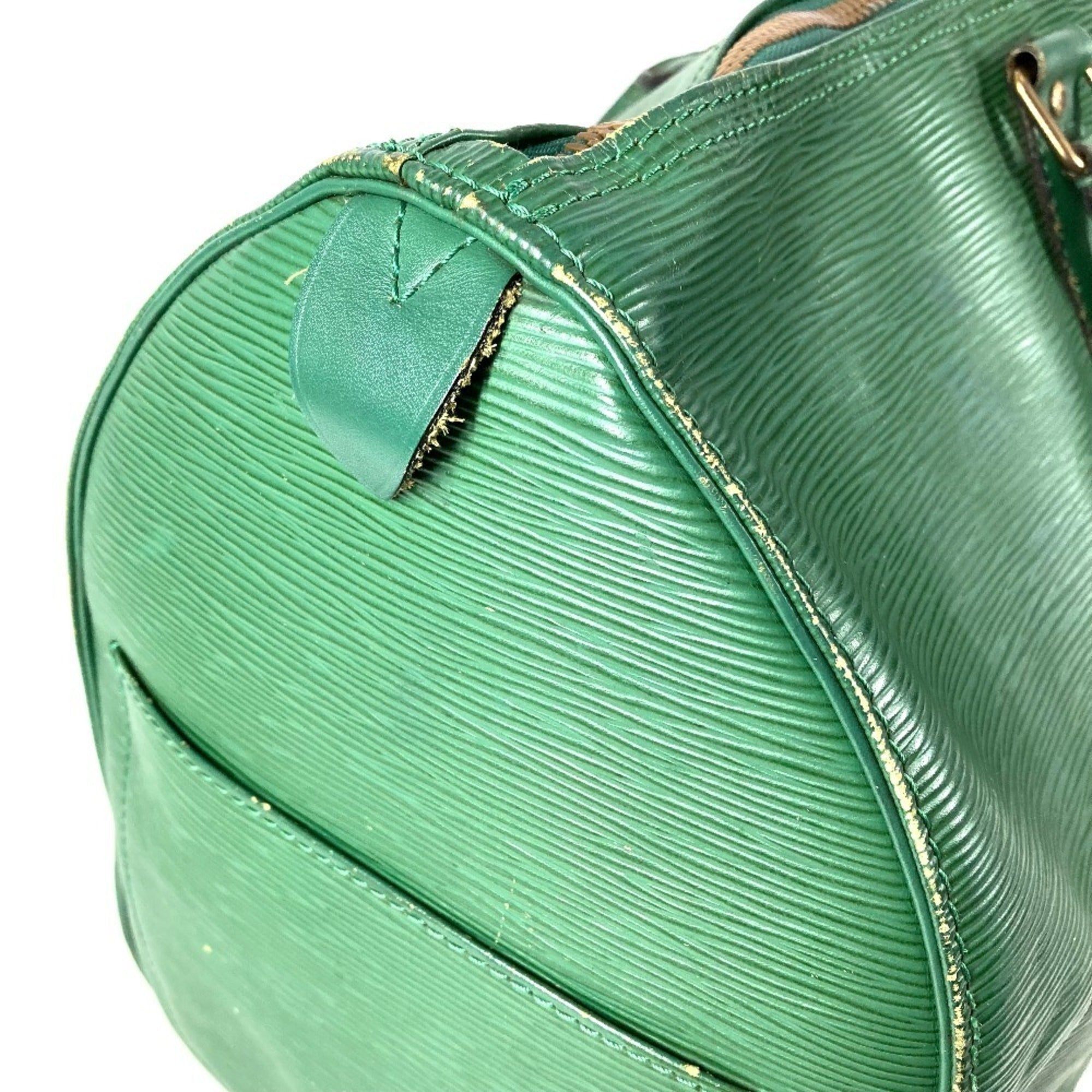 Louis Vuitton Epi Borneo Green Epi Leather Boston Bag Handbag (Pre-Owned)