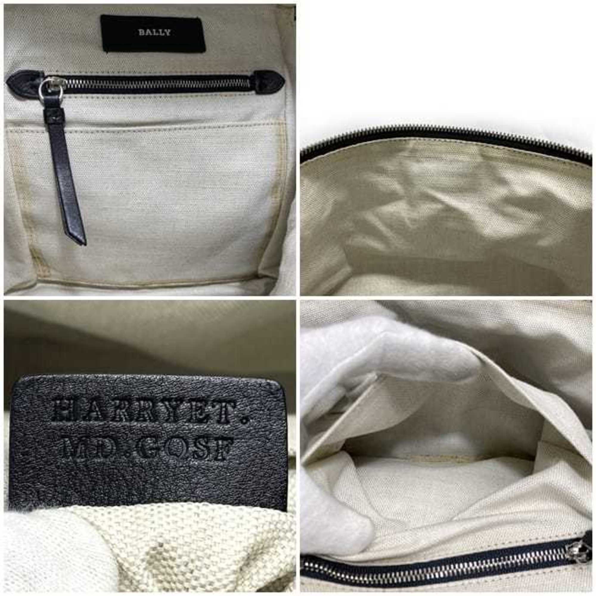 Bally Black Leather Backpack (Pre-Owned)