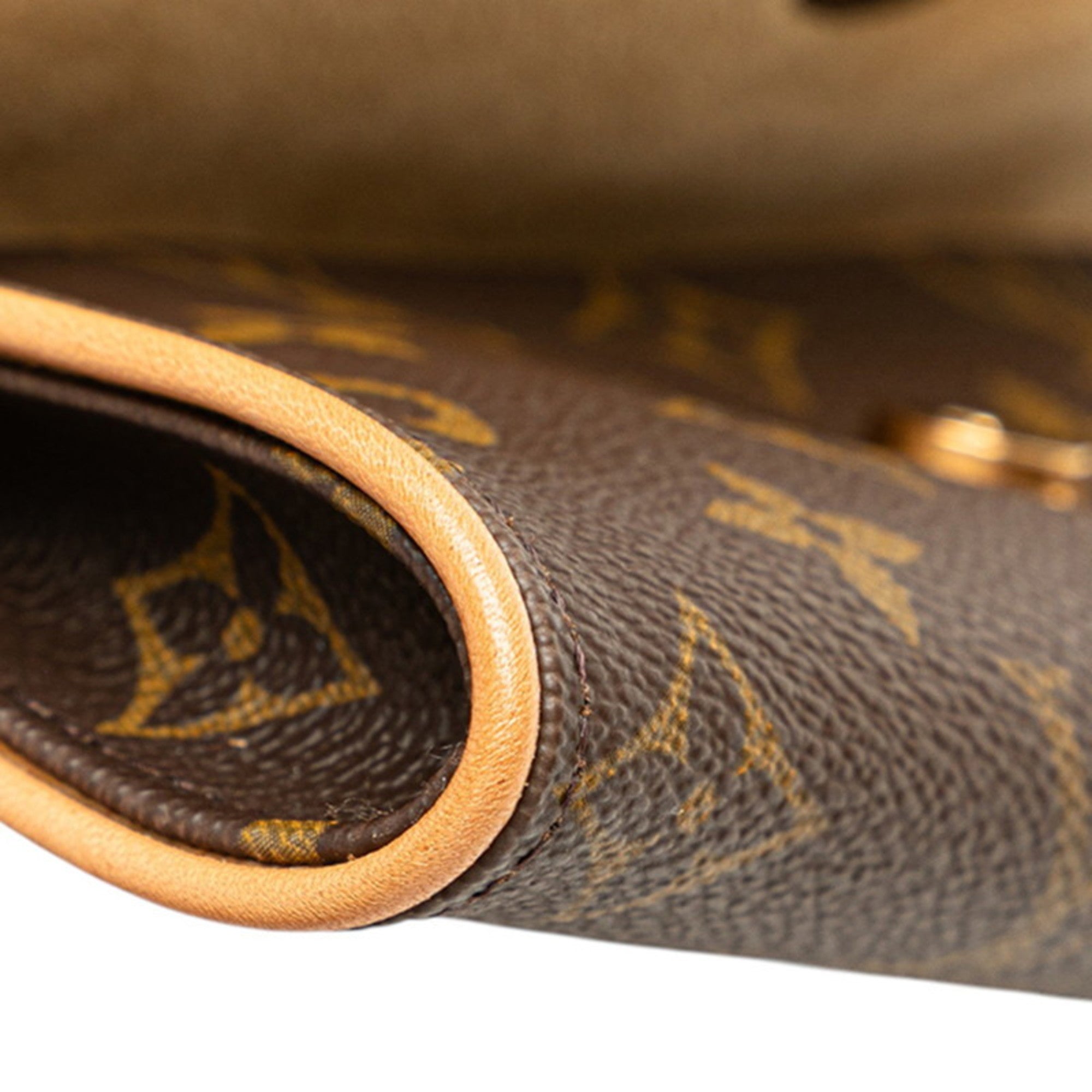 Louis Vuitton Monogram Brown Pvc Leather Pochette Shoulder Bag (Pre-Owned)