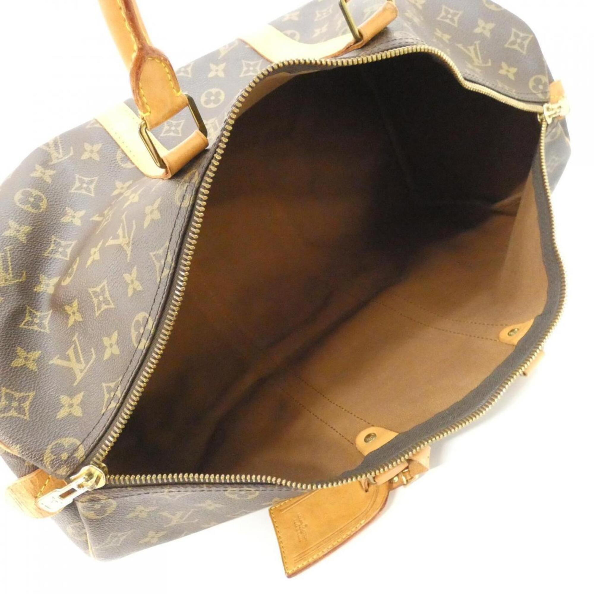 Louis Vuitton Monogram Marron Coated Canvas Boston Bag (Pre-Owned)