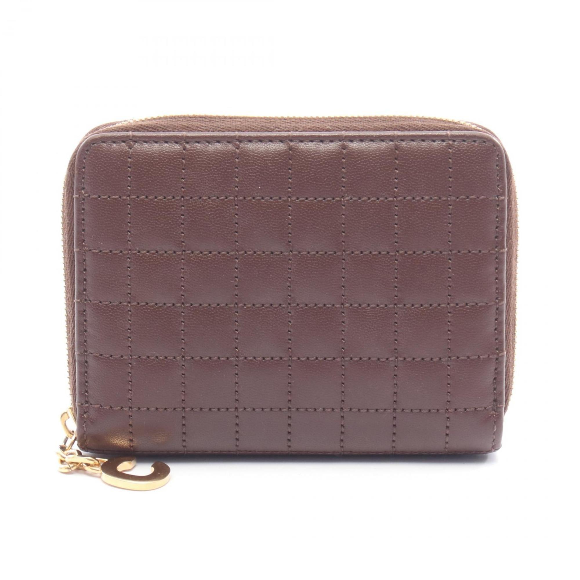 Celine Brown Leather Coin Purse/Coin Case (Pre-Owned)