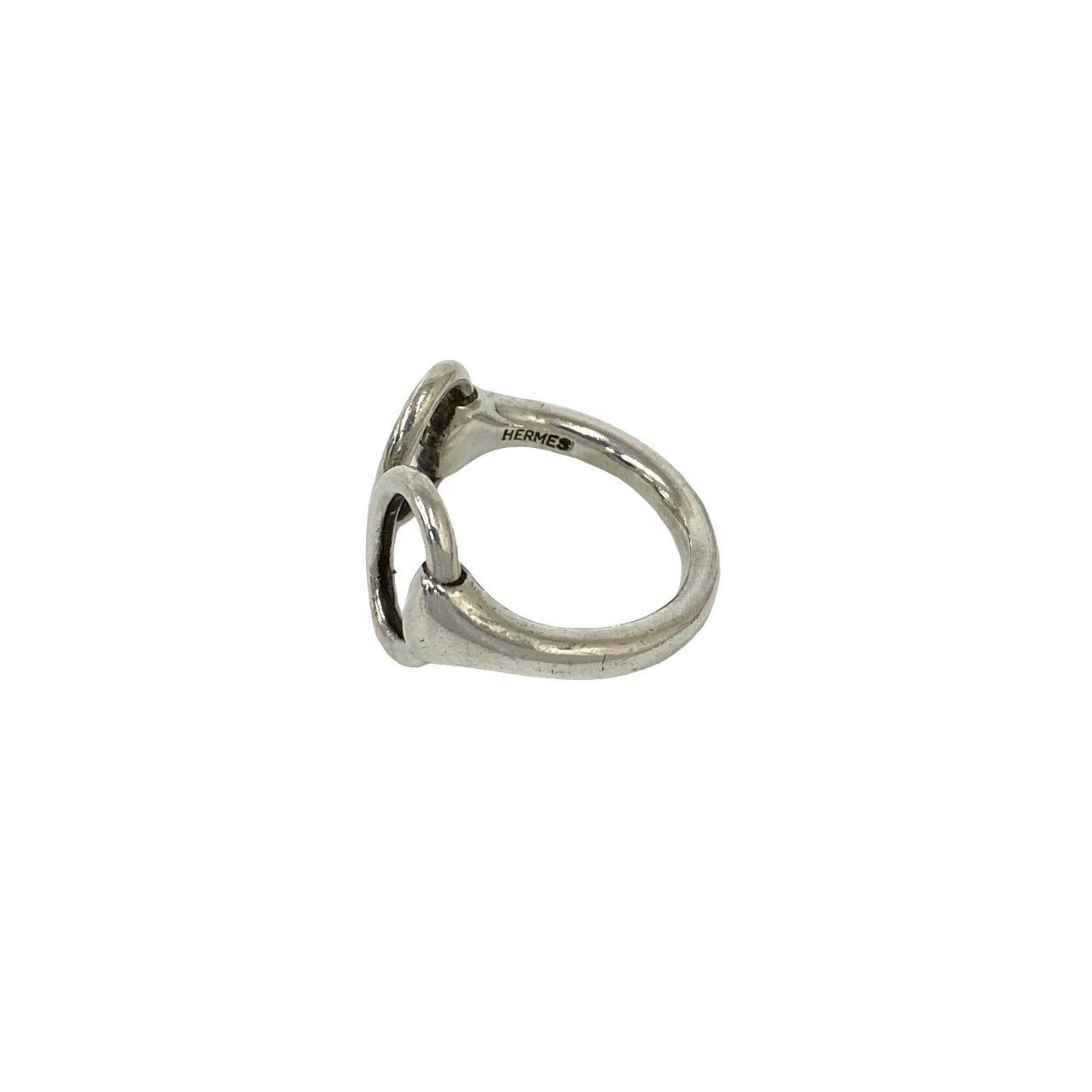 Hermes Silver Silver 925 Band Ring (Pre-Owned)