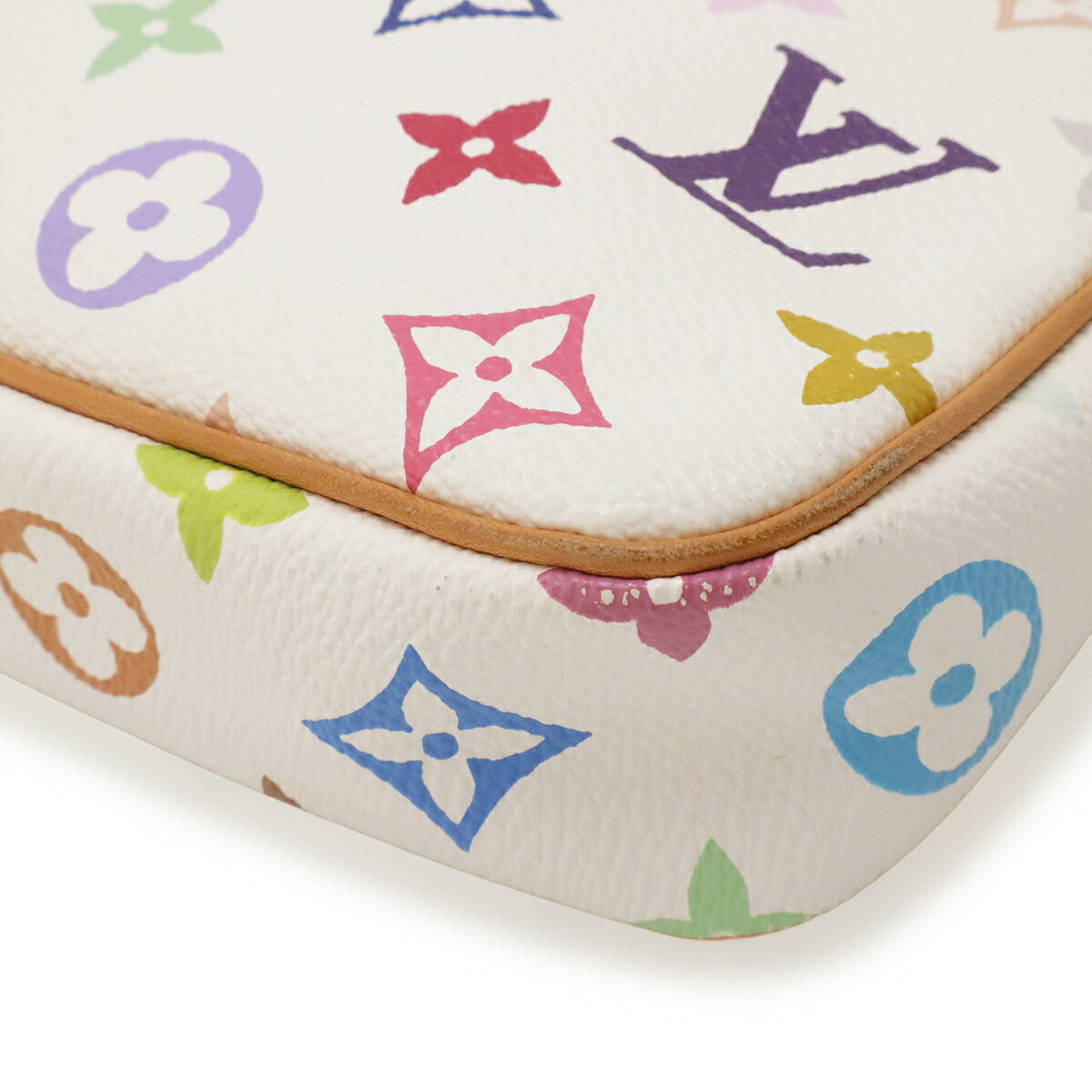 Louis Vuitton Blanc Monogram Multi-Color White Canvas Handbag Pochette Pouch (Pre-Owned)