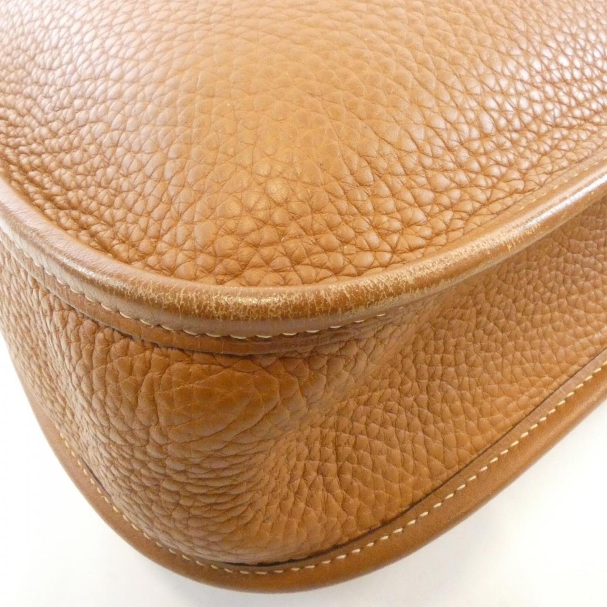 Hermes Gold Taurillon Clemence Leather Shoulder Bag (Pre-Owned)