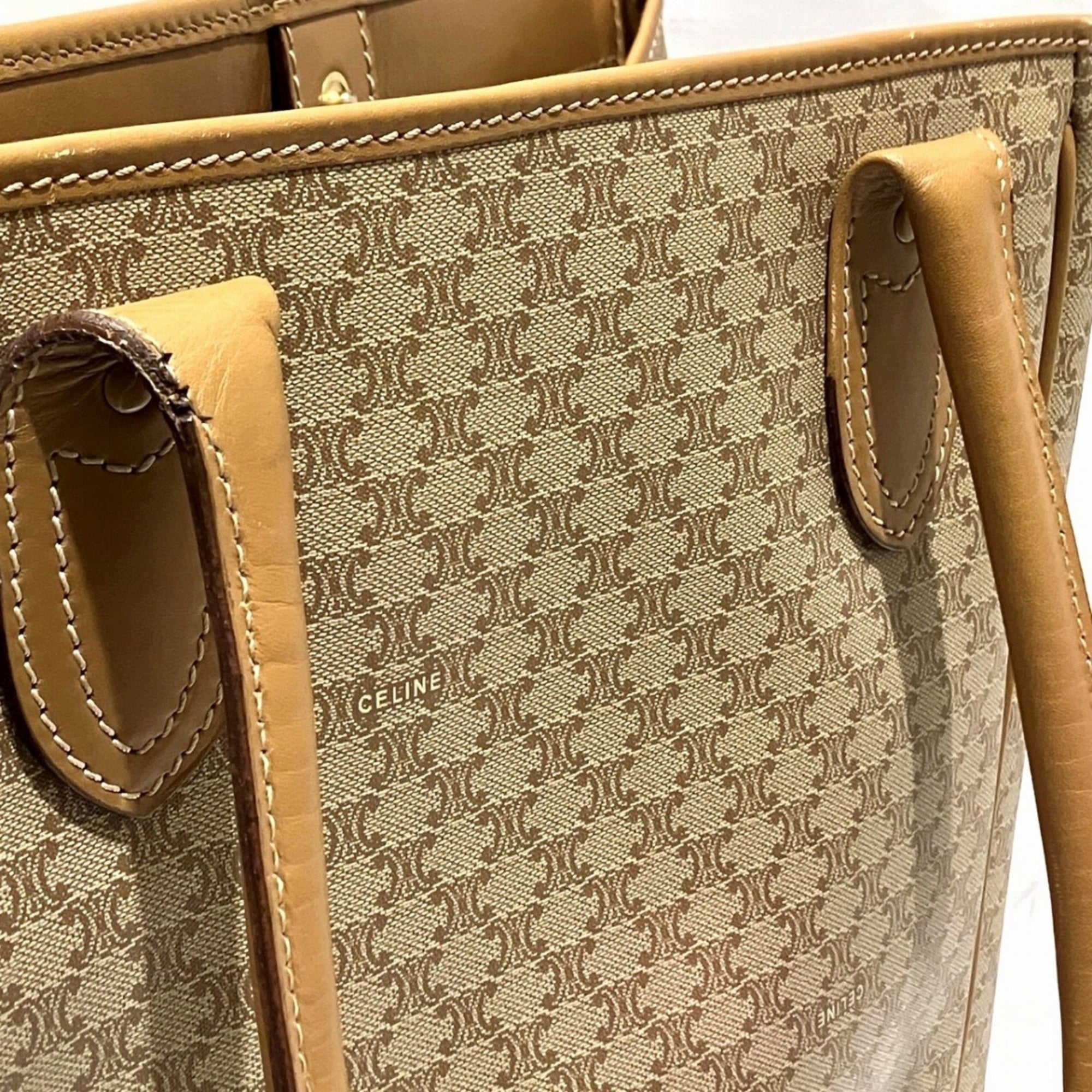 Celine Beige Pvc Shoulder Bag (Pre-Owned)