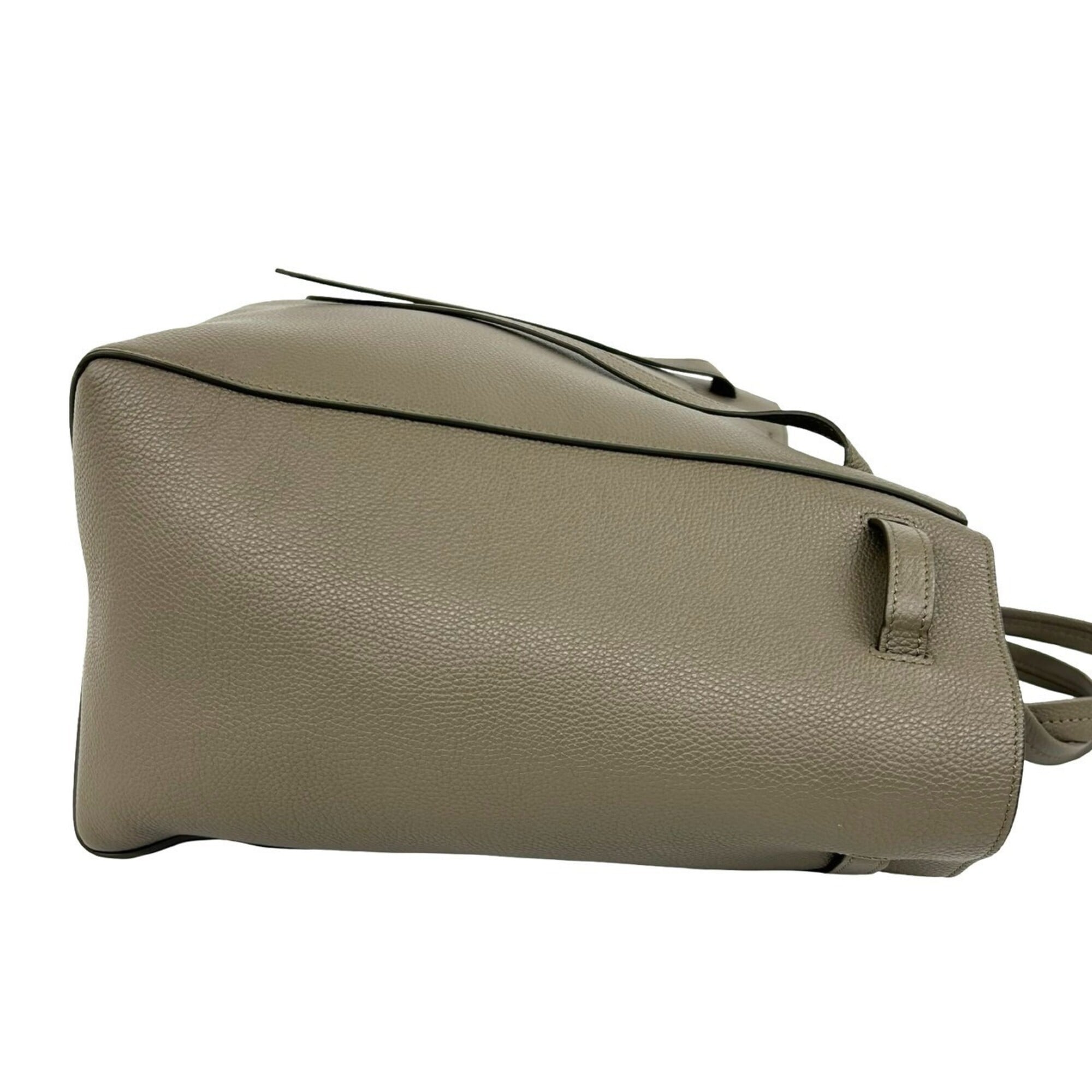 Celine Beige Leather Shoulder Bag Tote Bag (Pre-Owned)