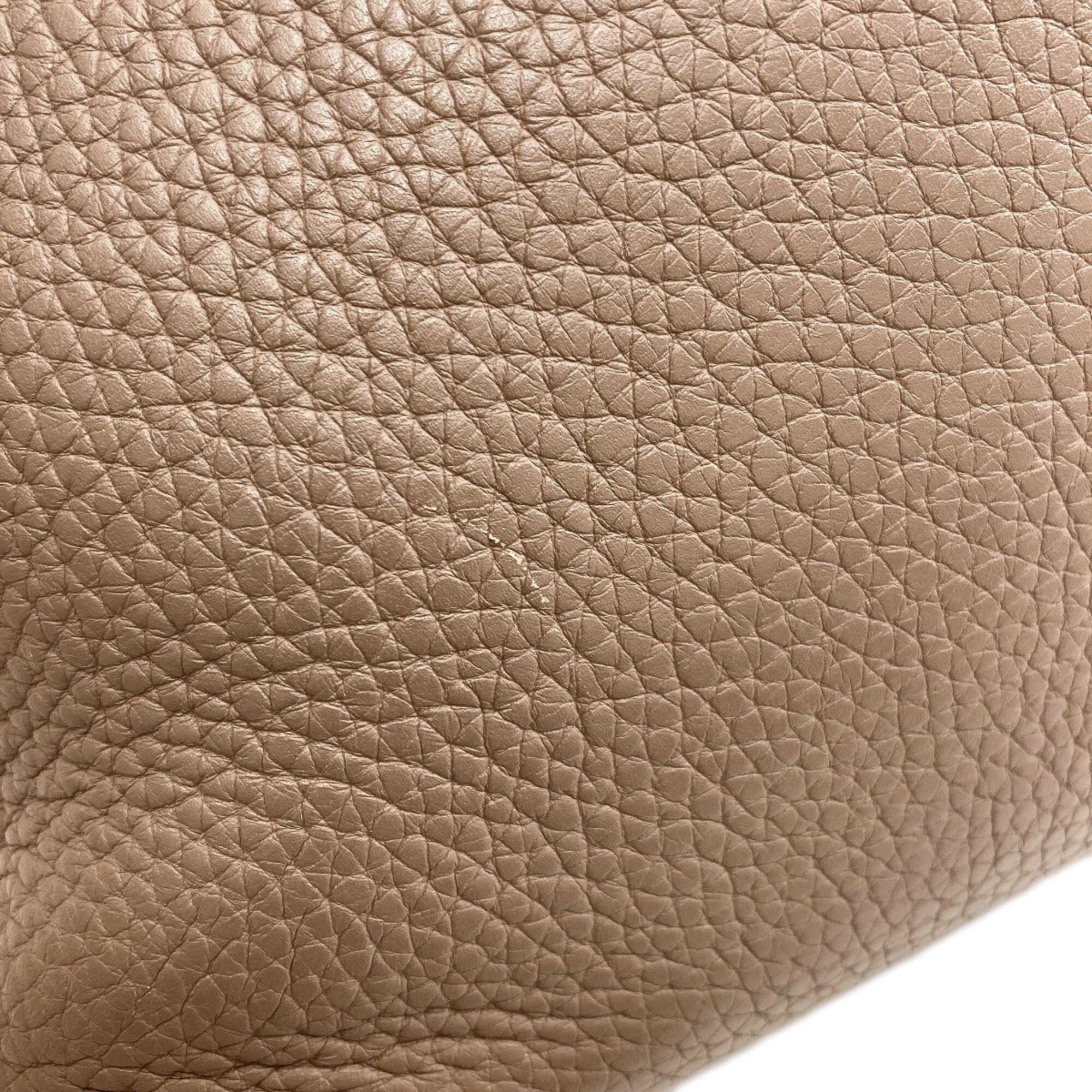 Hermes Etoupe Gray Taurillon Clemence Leather Handbag (Pre-Owned)