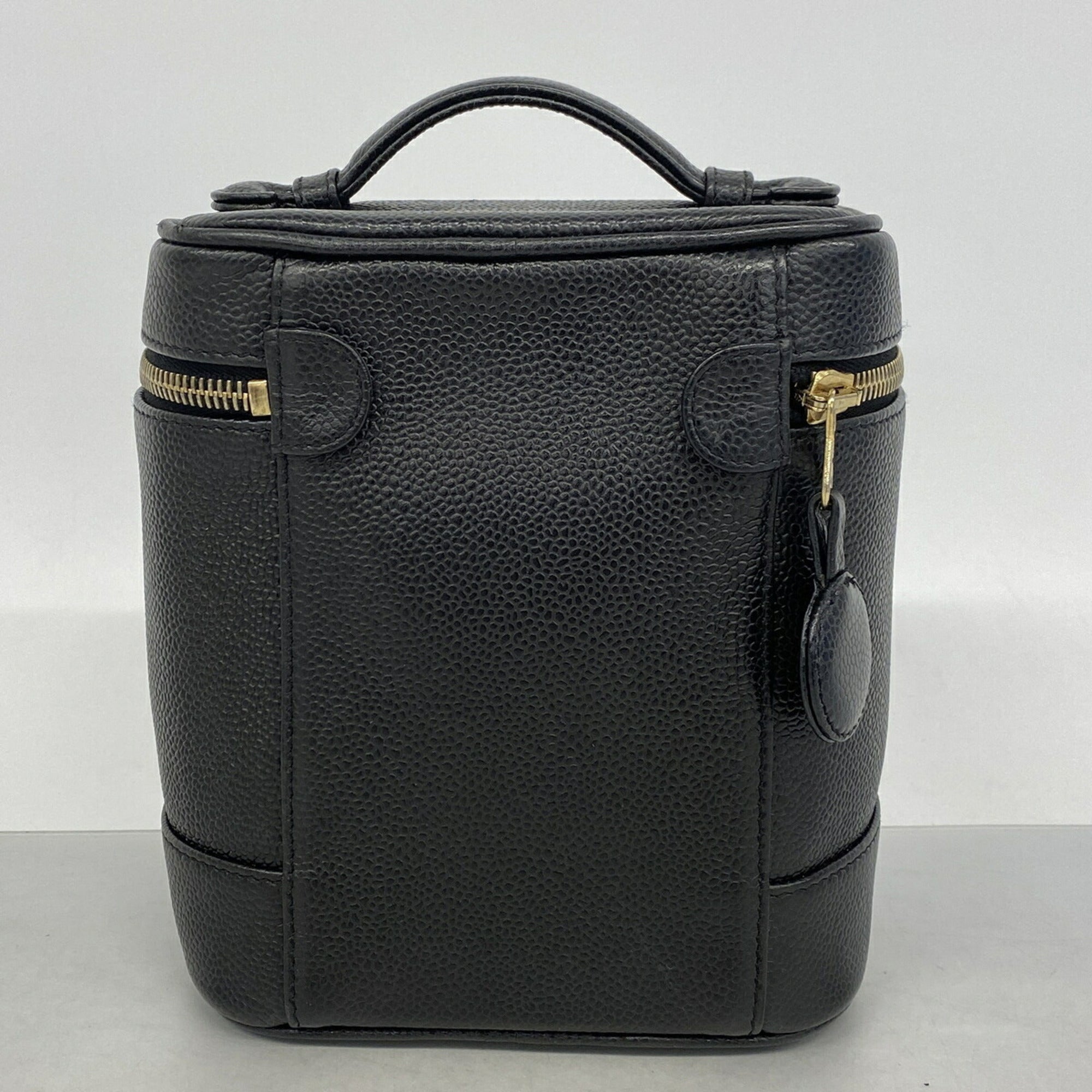 Chanel Black Grained Calfskin Vanity Bag (Pre-Owned)