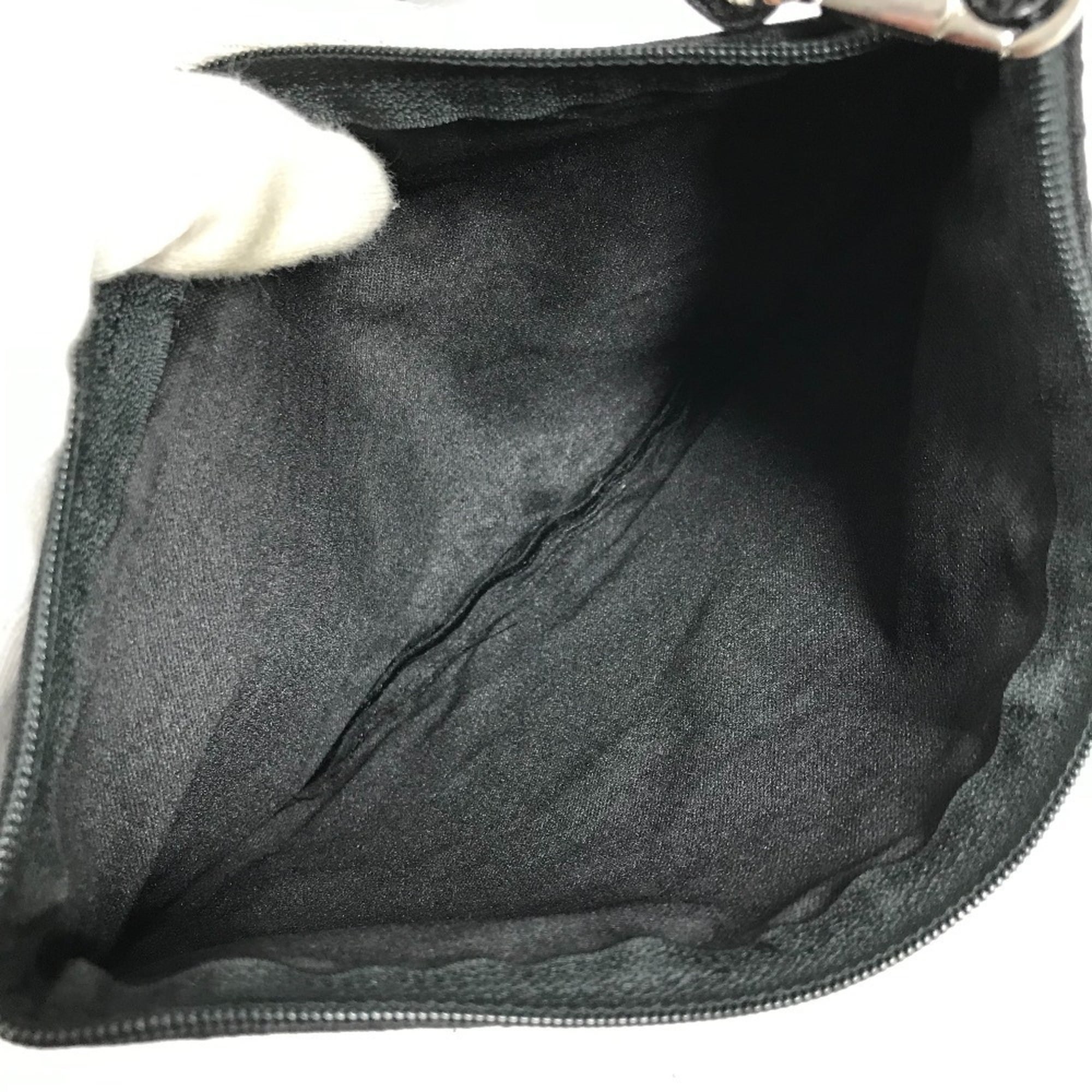Bvlgari Logomania Black Leather Canvas Handbag Tote Bag (Pre-Owned)