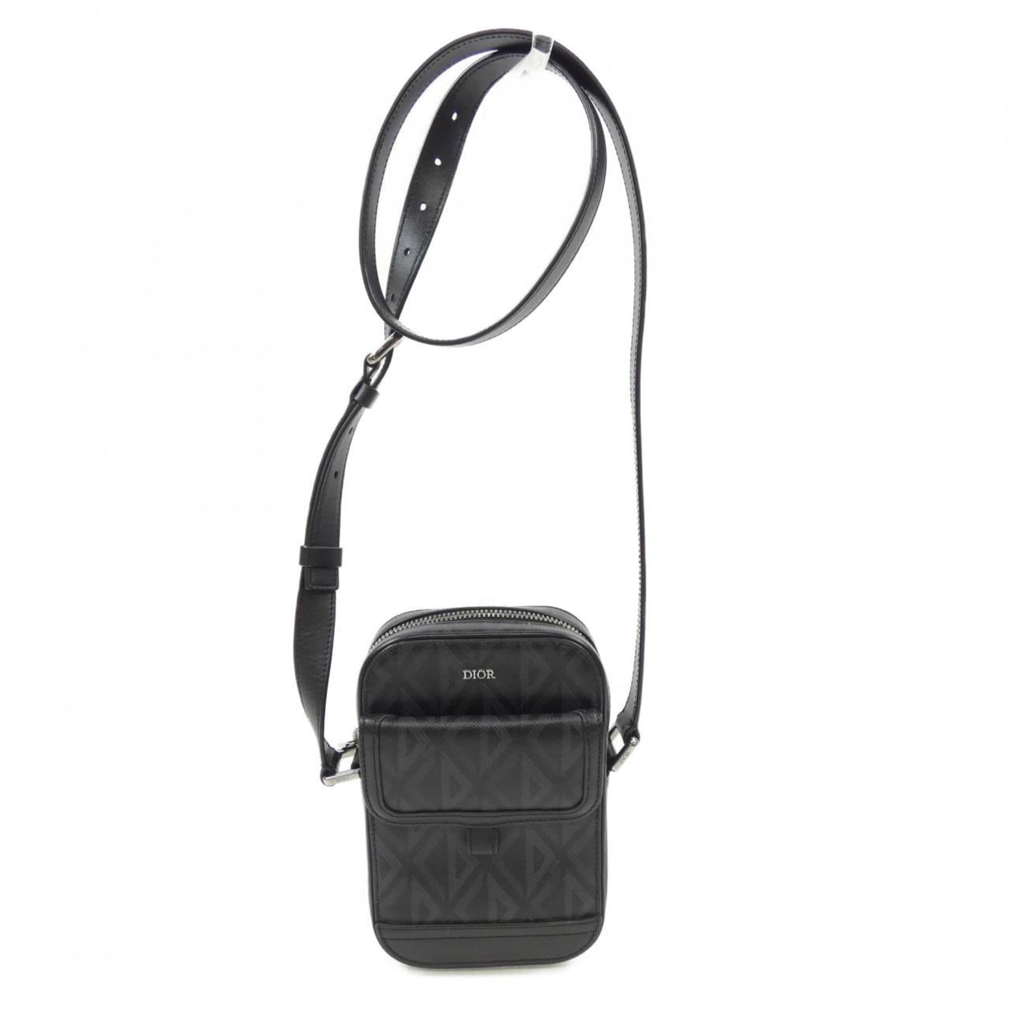 Christian Dior Black Gray Handbag Shoulder Bag (Pre-Owned)