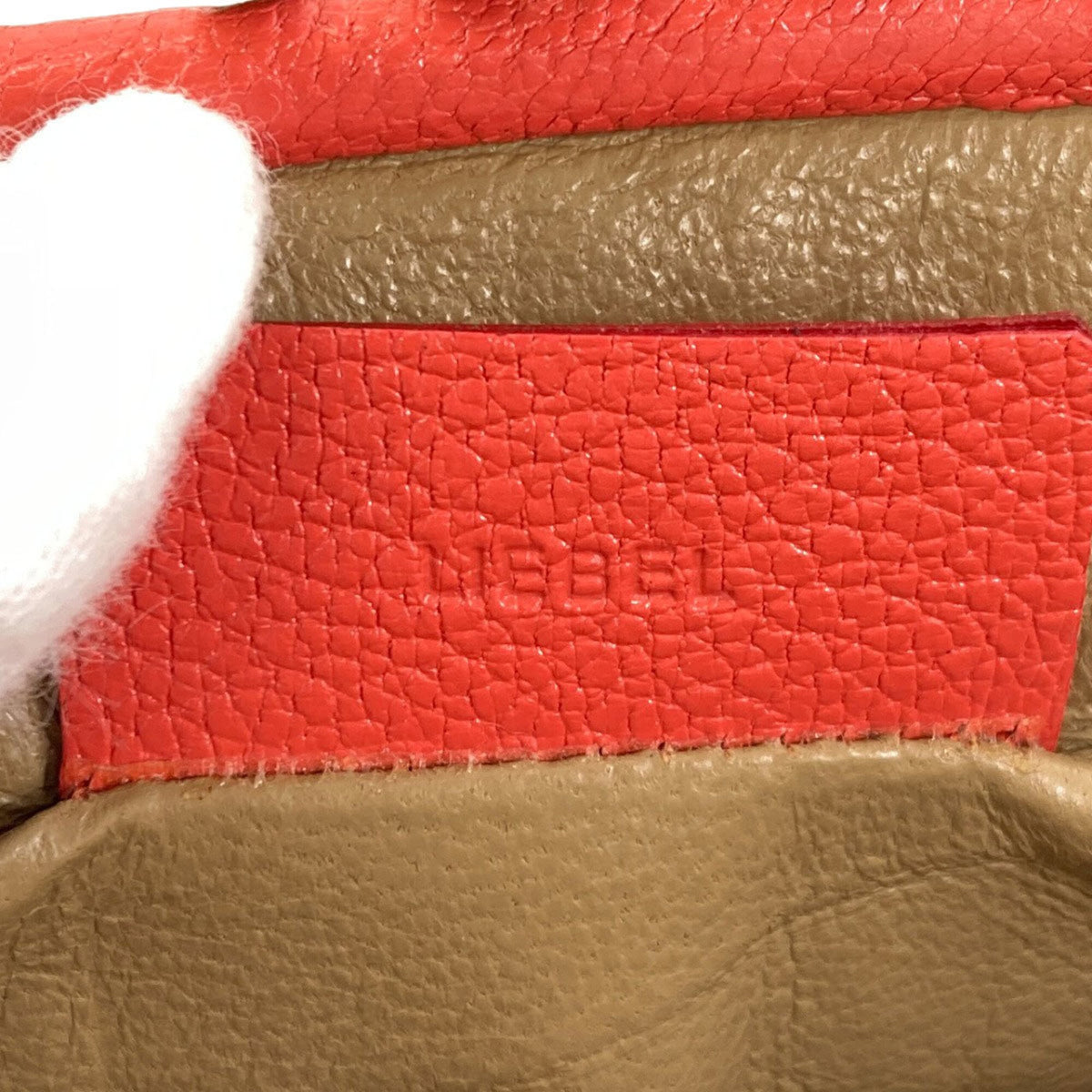 Bvlgari Red Color Leather Pouch Wash Bag (Pre-Owned)