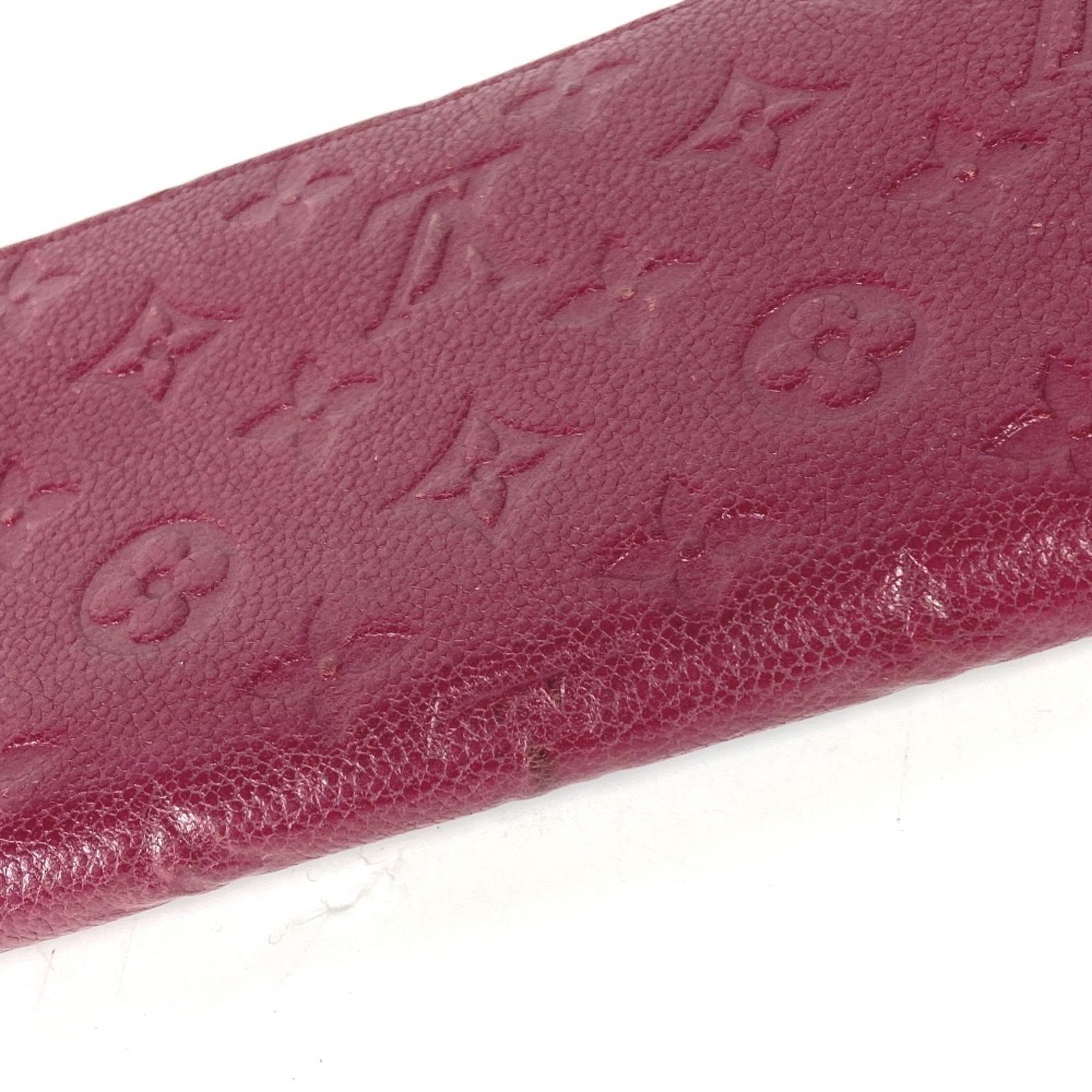 Louis Vuitton Aurore Red Color Monogram Empreinte Leather Long Bill Wallet (Bi-Fold) (Pre-Owned)