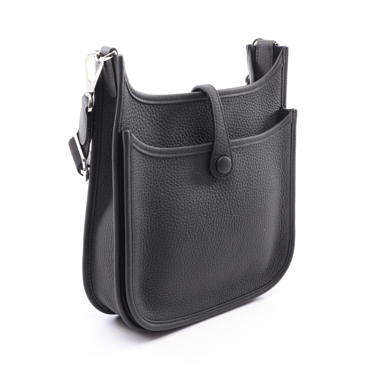 Hermes Black Taurillon Clemence Leather Handbag Shoulder Bag (Pre-Owned)