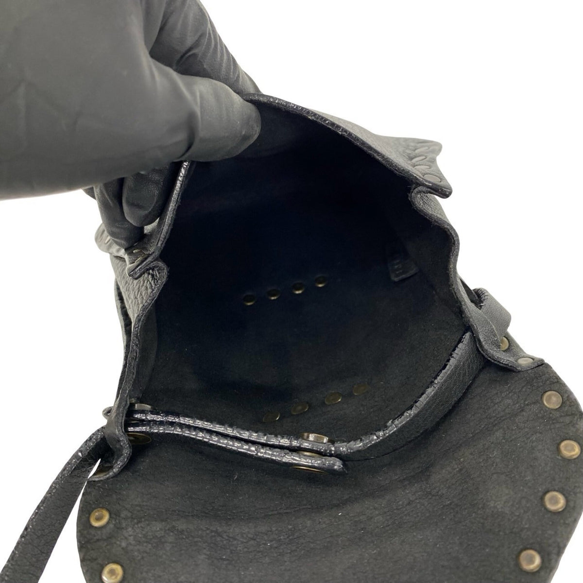 Celine Black Leather Pochette Shoulder Bag (Pre-Owned)