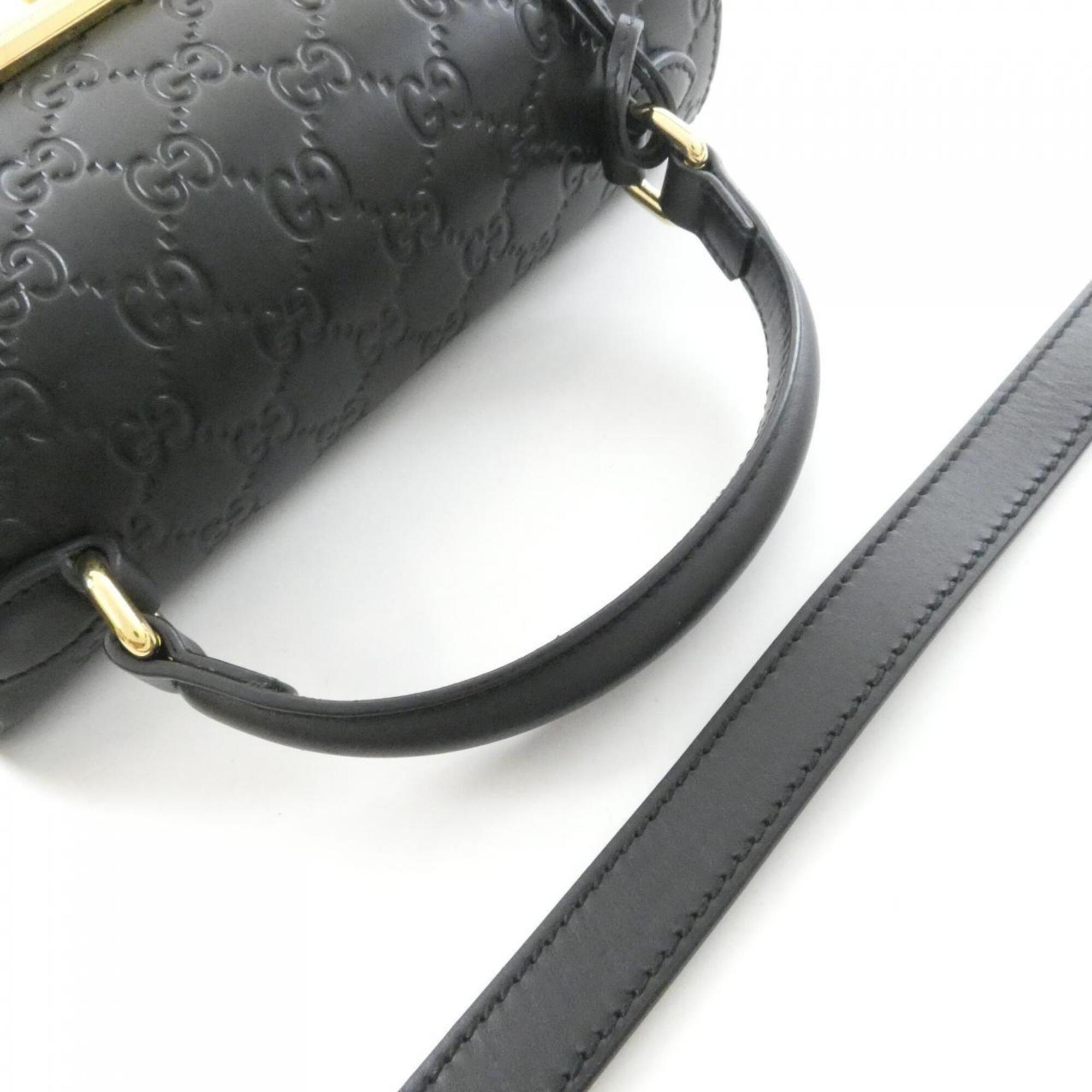 Gucci Black Leather Handbag (Pre-Owned)