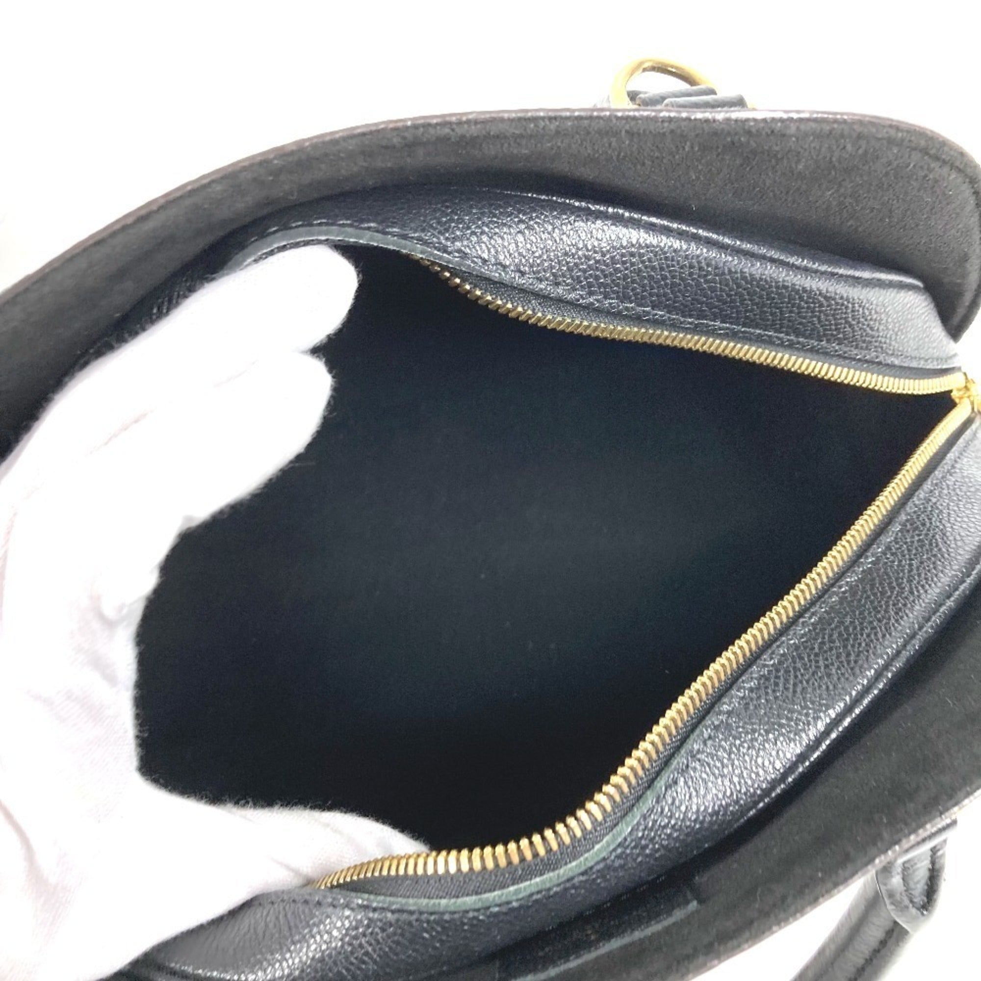 Louis Vuitton Black Brown Noir Monogram Canvas Leather Handbag Tote Bag (Pre-Owned)