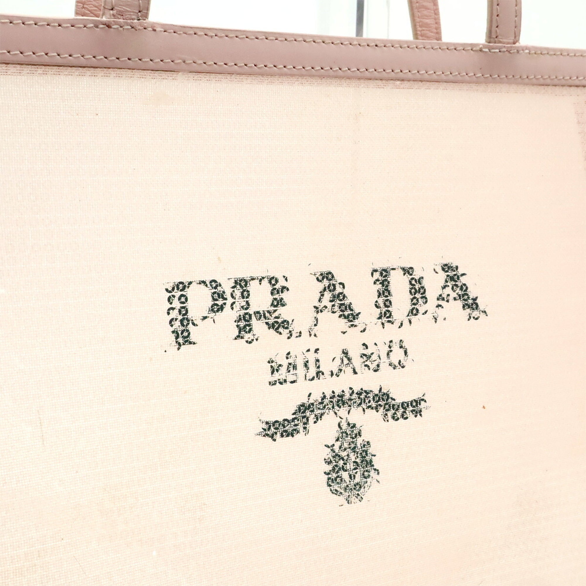 Prada Dusty Pink Mesh Spangles Tote Bag (Pre-Owned)