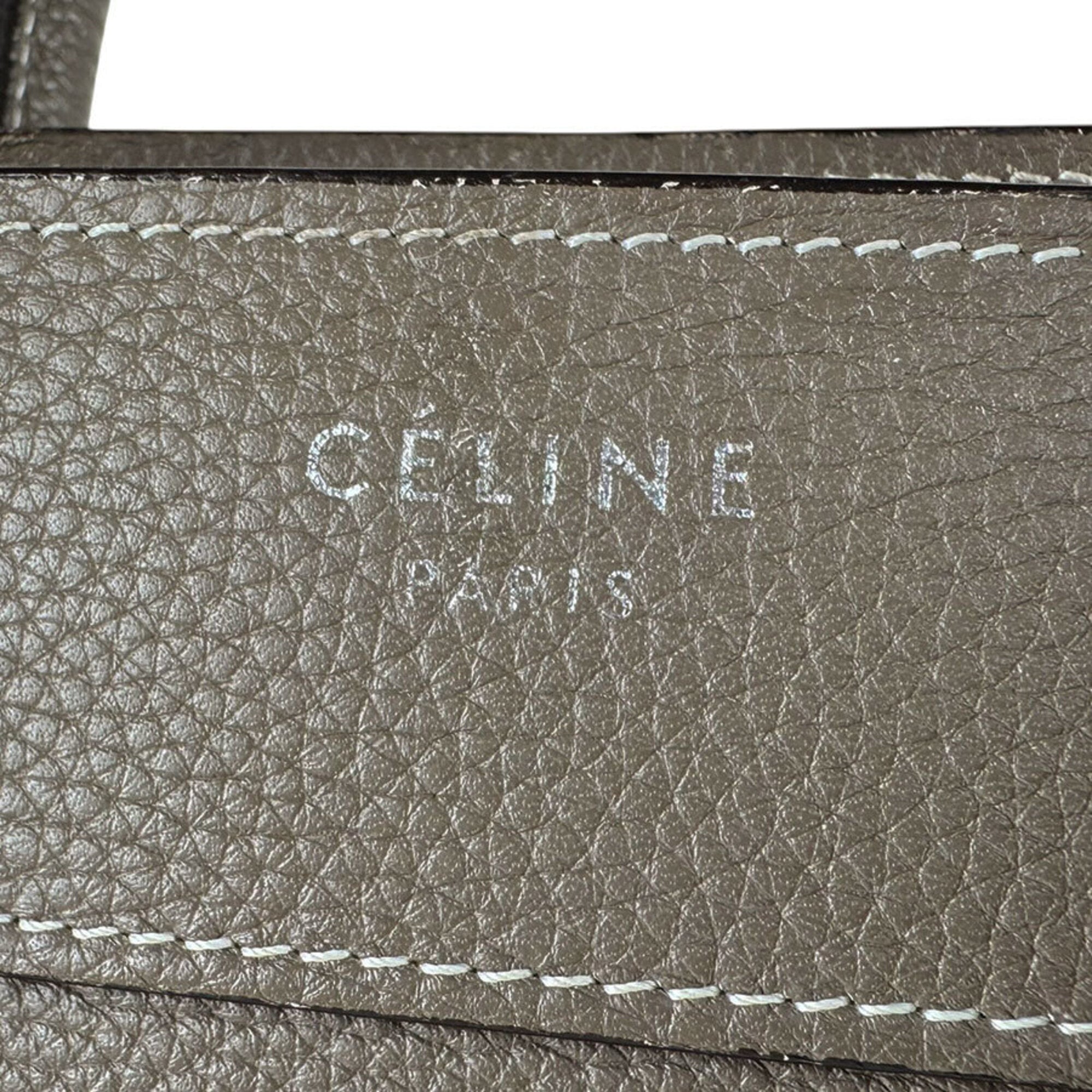Celine Grayish Leather Handbag (Pre-Owned)