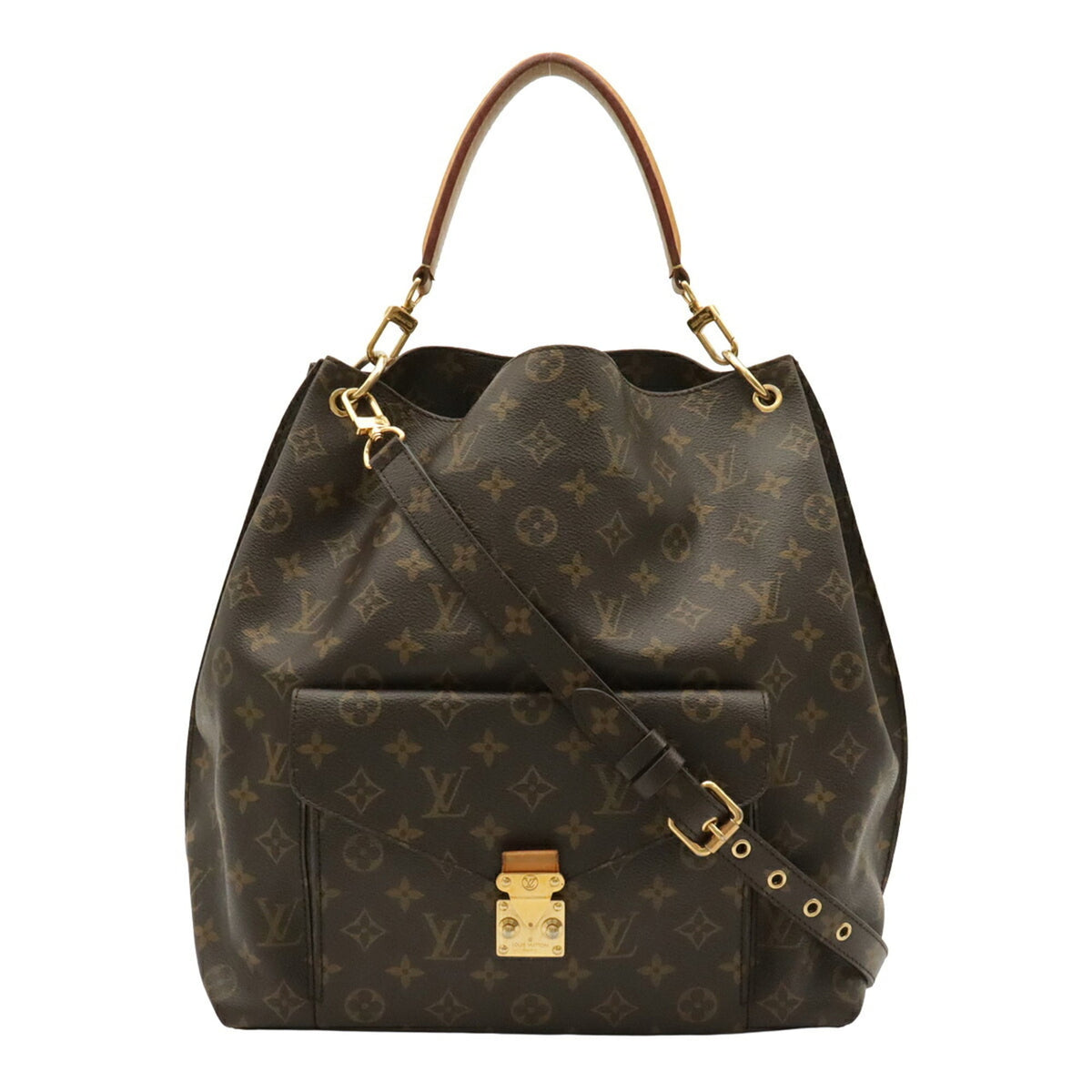 Louis Vuitton Brown Vinyl Handbag Shoulder Bag (Pre-Owned)