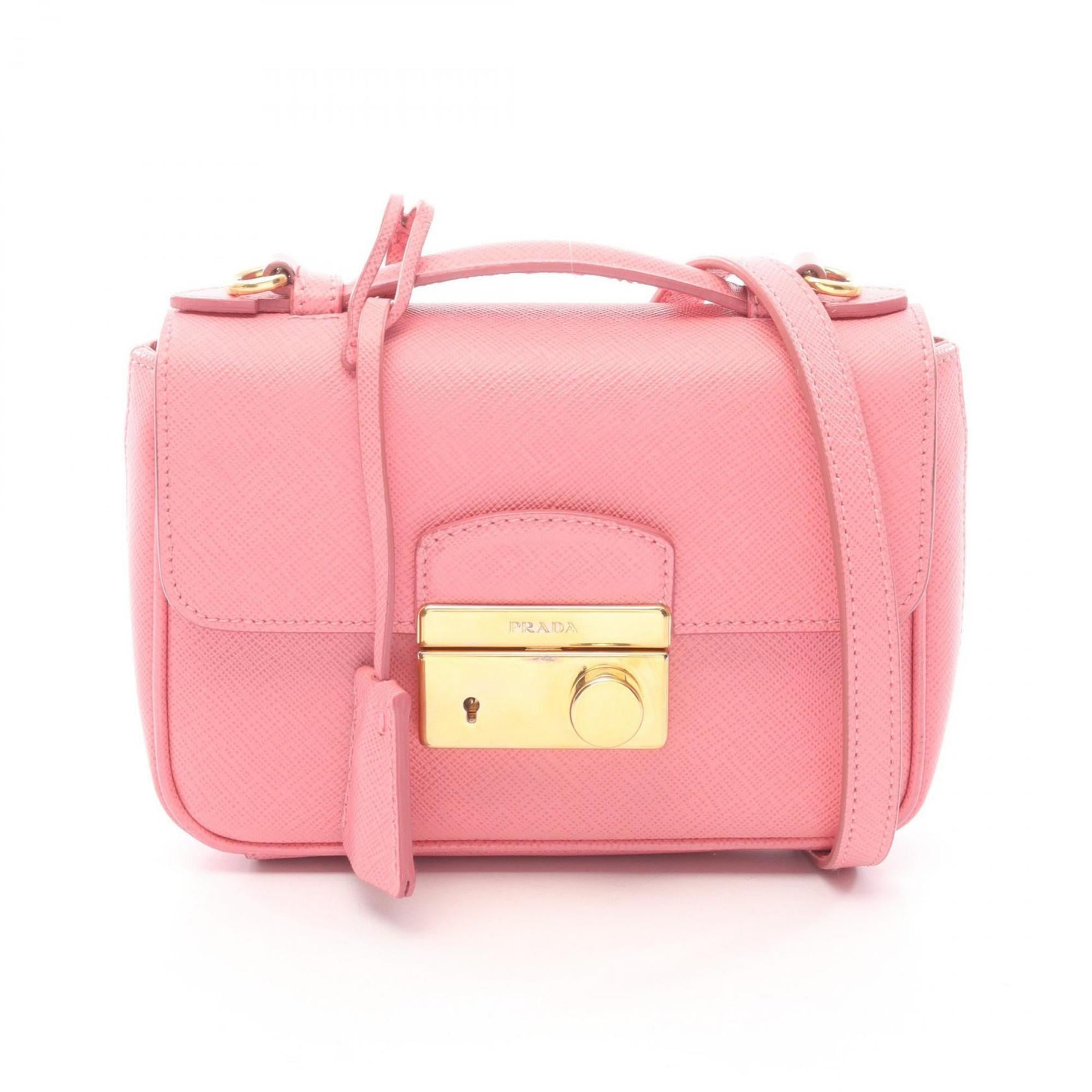 Prada Pink Saffiano Triangle Handbag (Pre-Owned)
