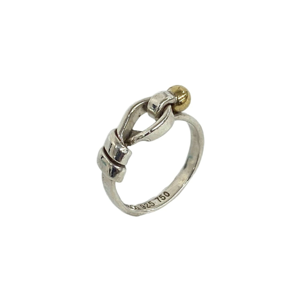 Tiffany Gold Silver Yellow Gold (18K) Silver 925 Band Ring (Pre-Owned)