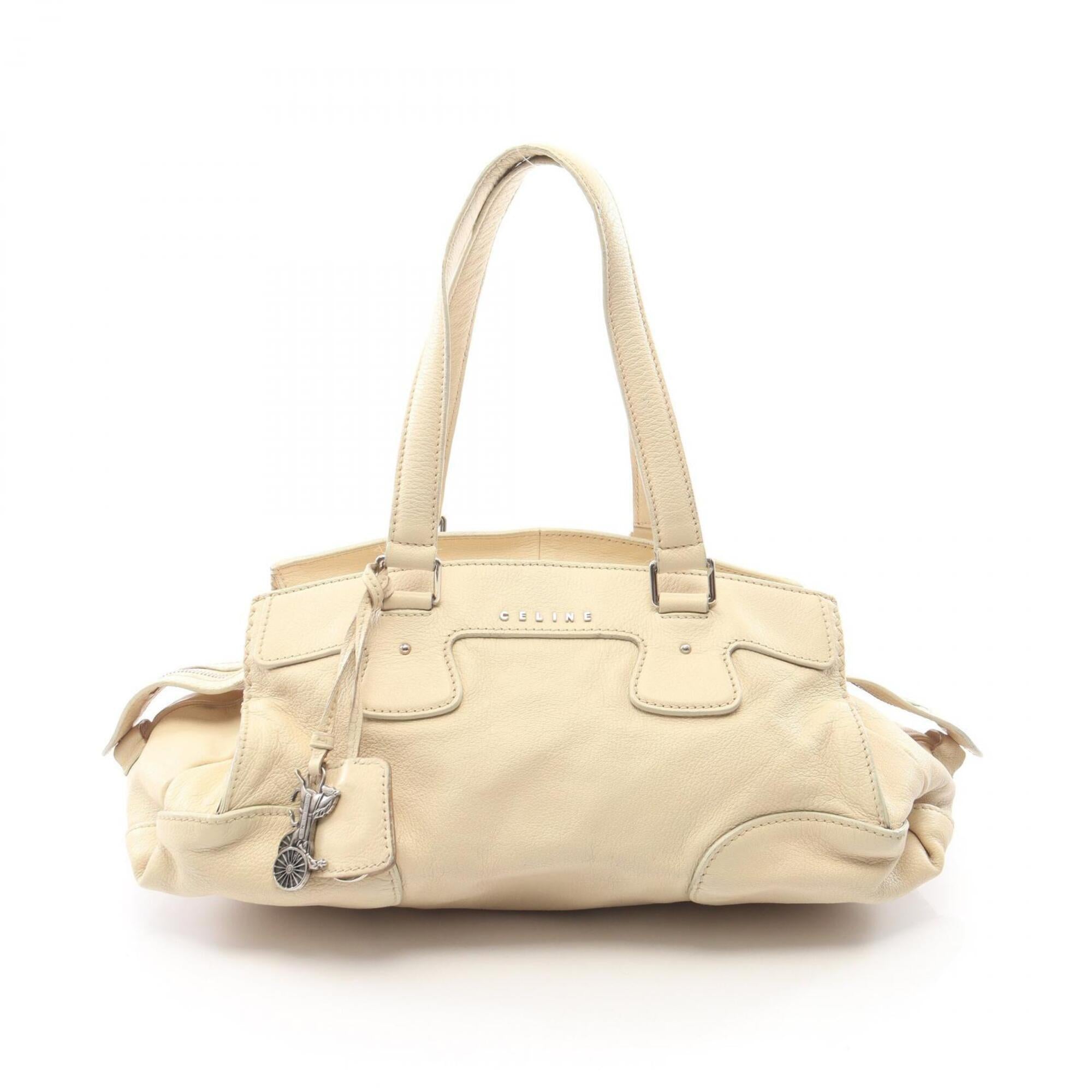Celine Ivory Leather Handbag (Pre-Owned)