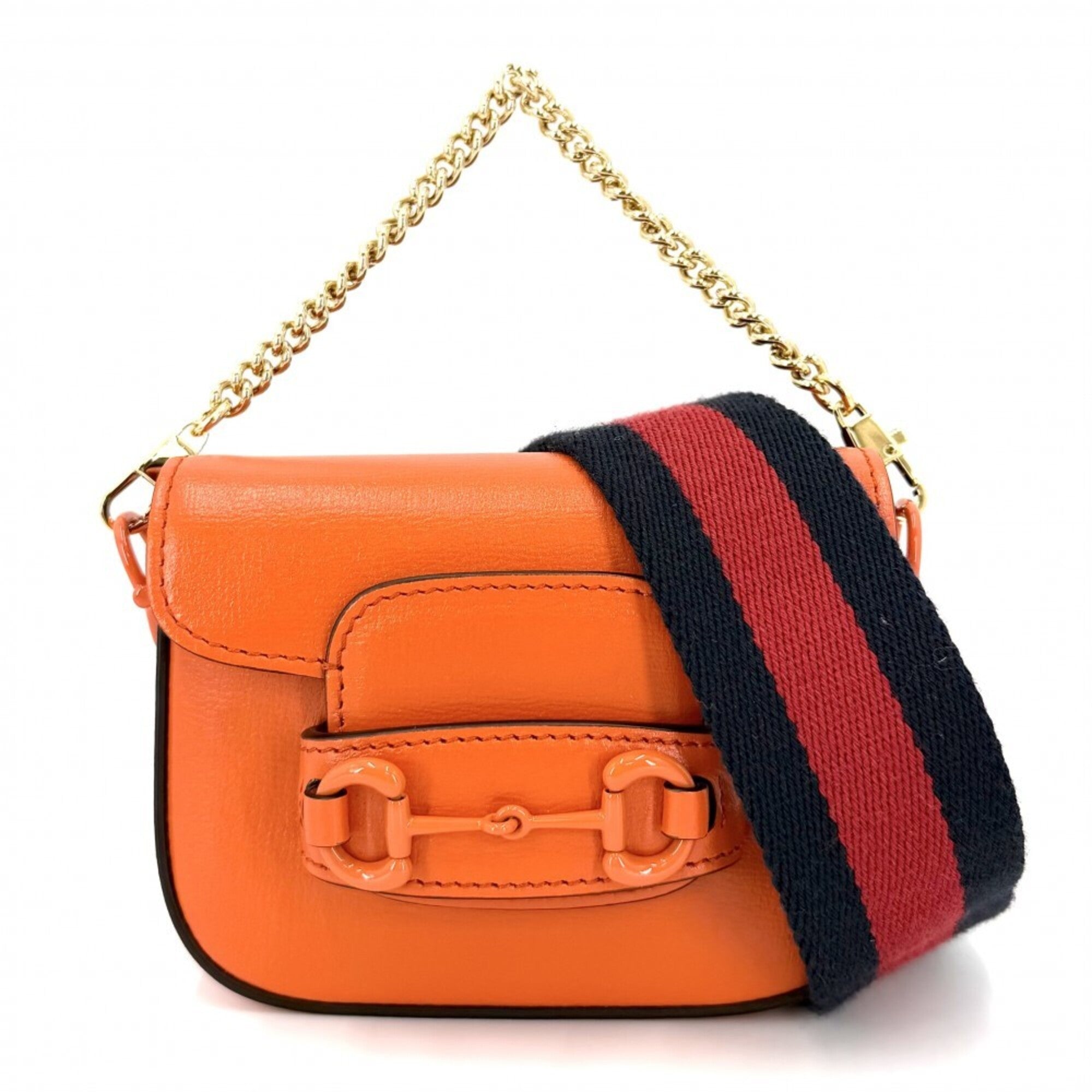 Gucci Orange Leather Shoulder Bag (Pre-Owned)