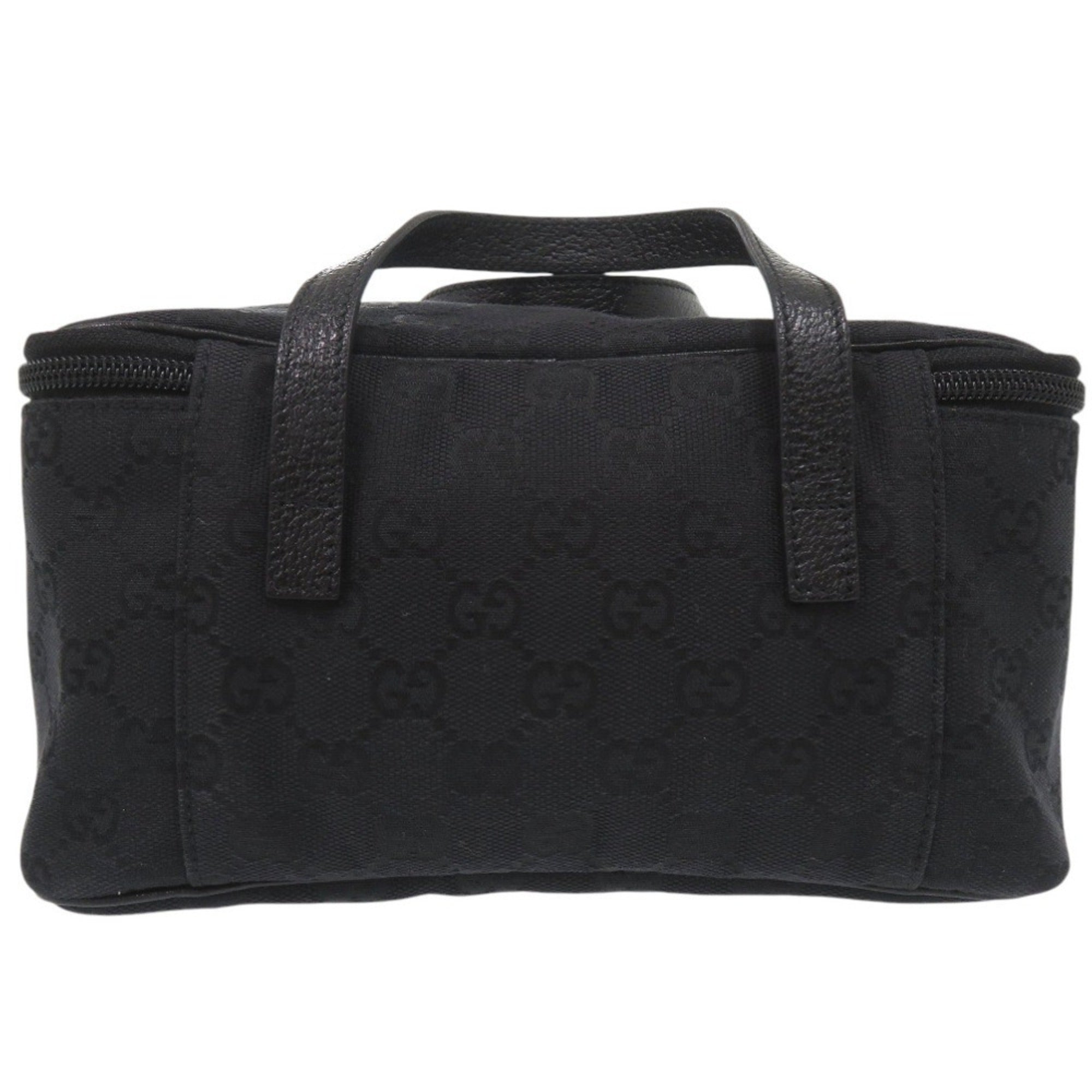 Gucci Black Gg Canvas Pouch Vanity Bag (Pre-Owned)
