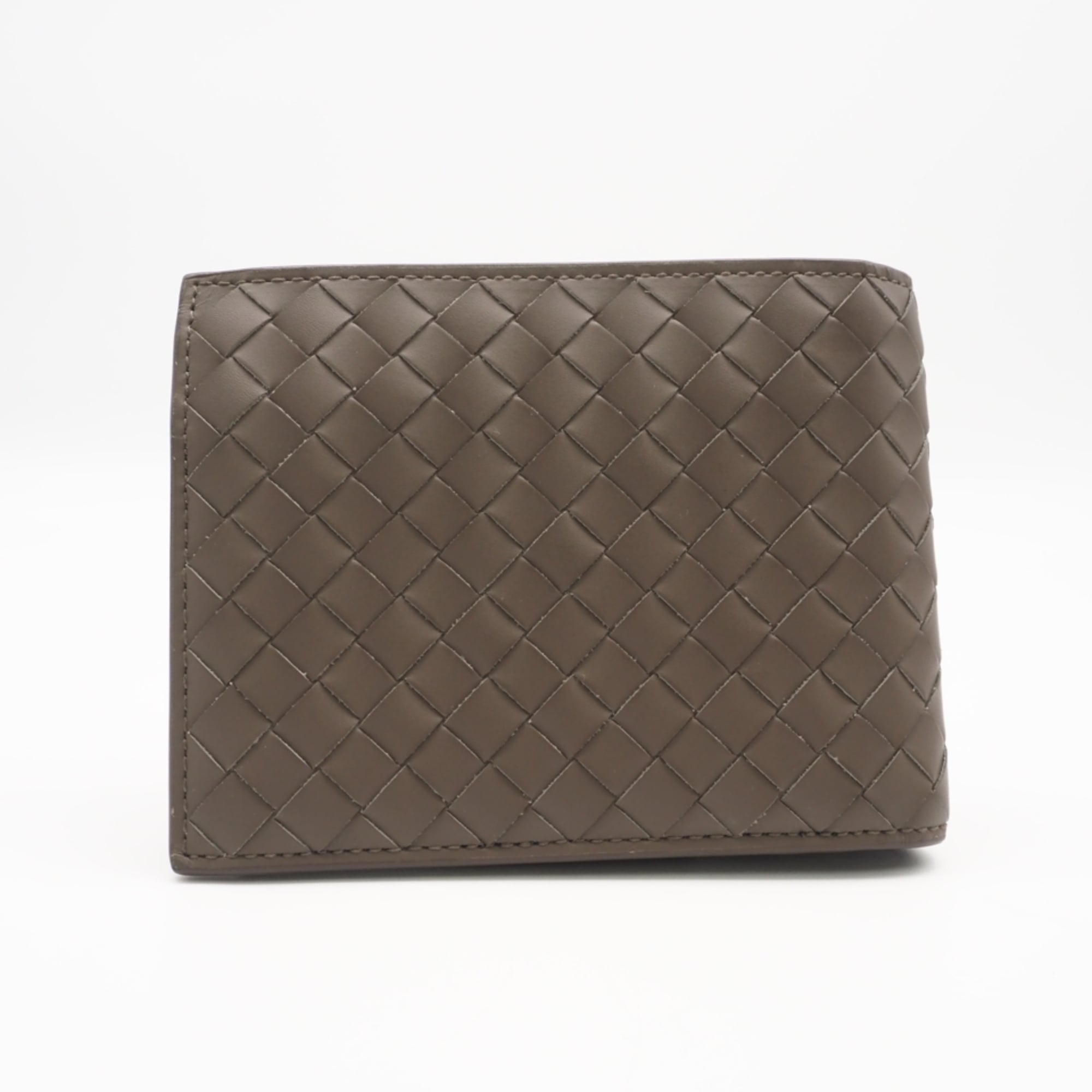 Bottega Veneta Intrecciato Brown Leather Wallet (Bi-Fold) (Pre-Owned)