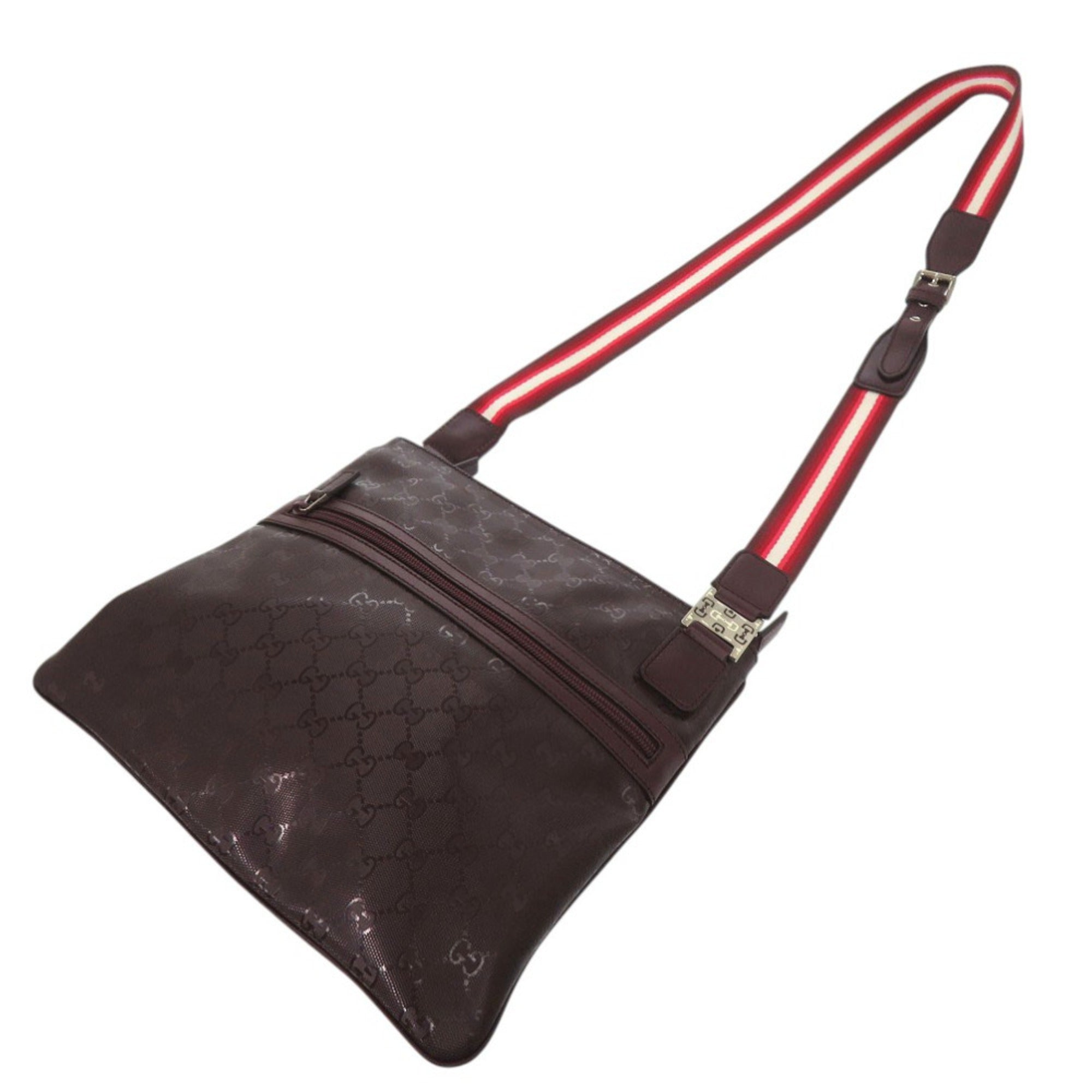 Gucci Bordeaux Pvc Leather Shoulder Bag (Pre-Owned)
