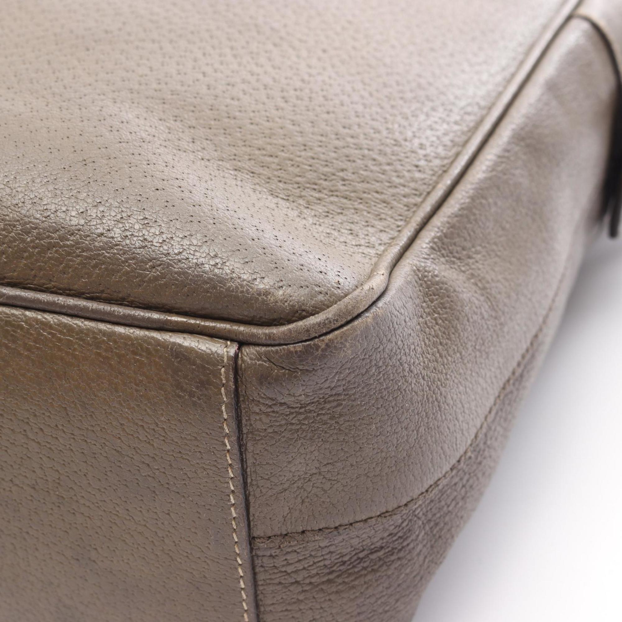 Prada Brown Leather Shoulder Bag (Pre-Owned)