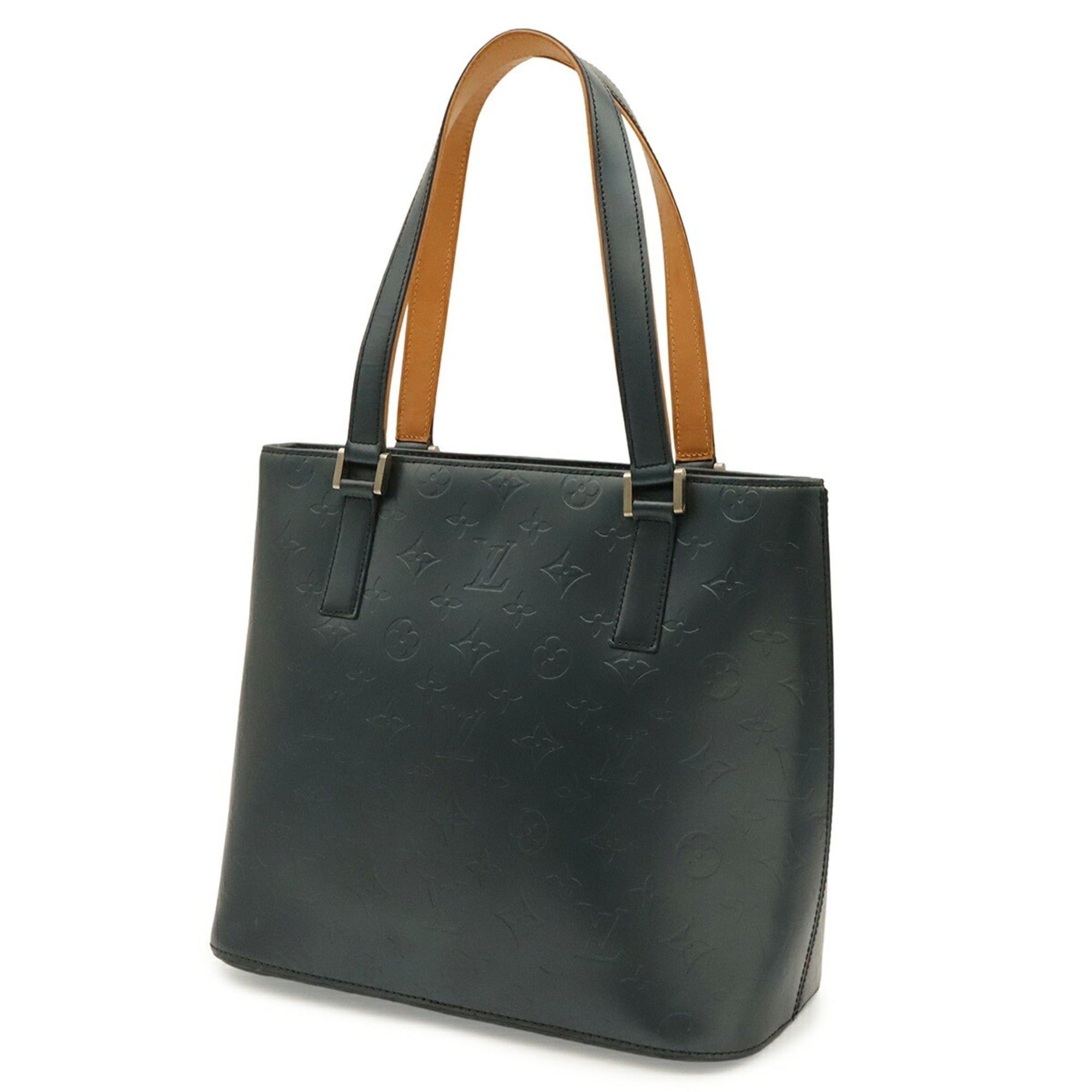 Louis Vuitton Blue Monogram Mat Shoulder Bag Tote Bag (Pre-Owned)
