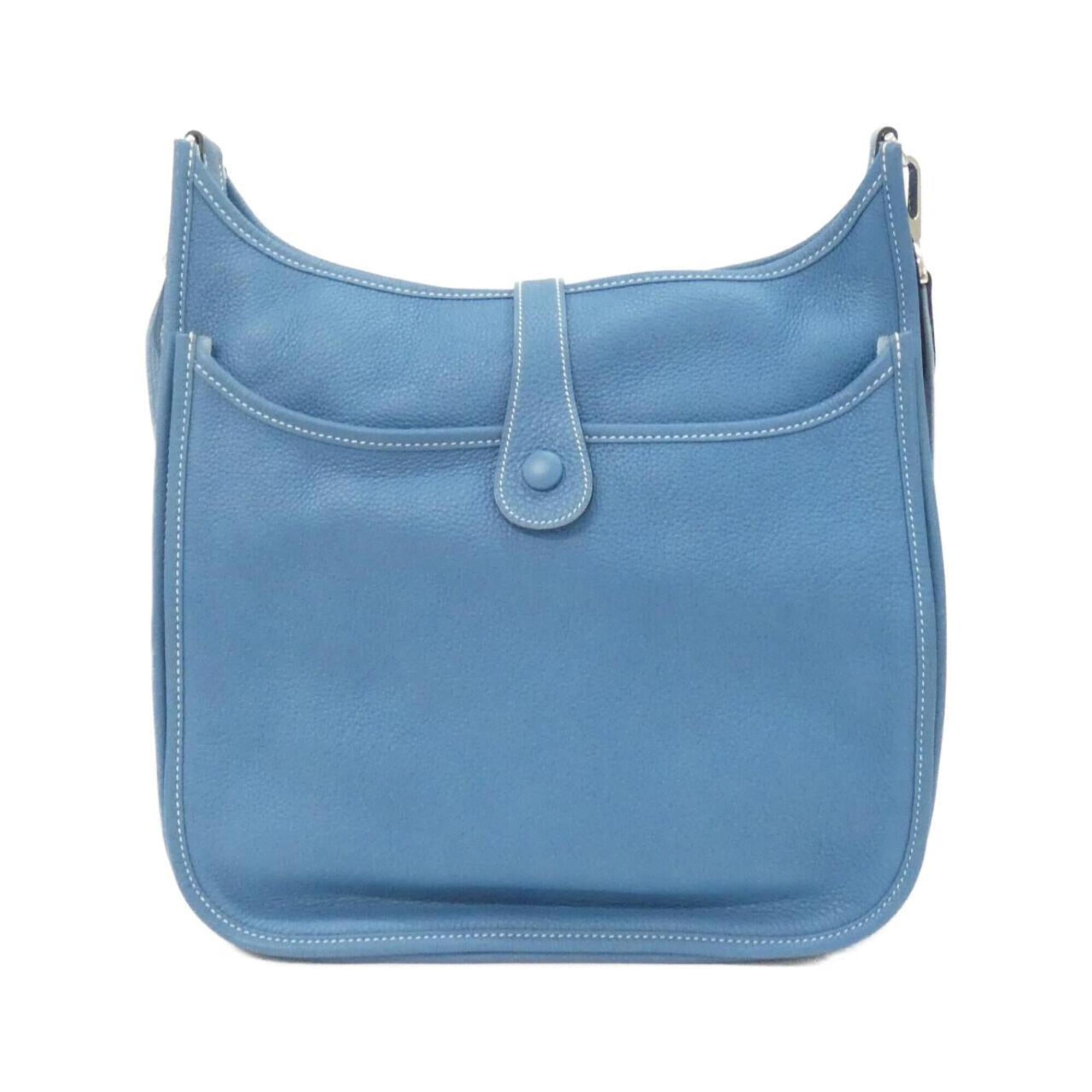 Hermes Blue Blue Jean Taurillon Clemence Leather Shoulder Bag (Pre-Owned)