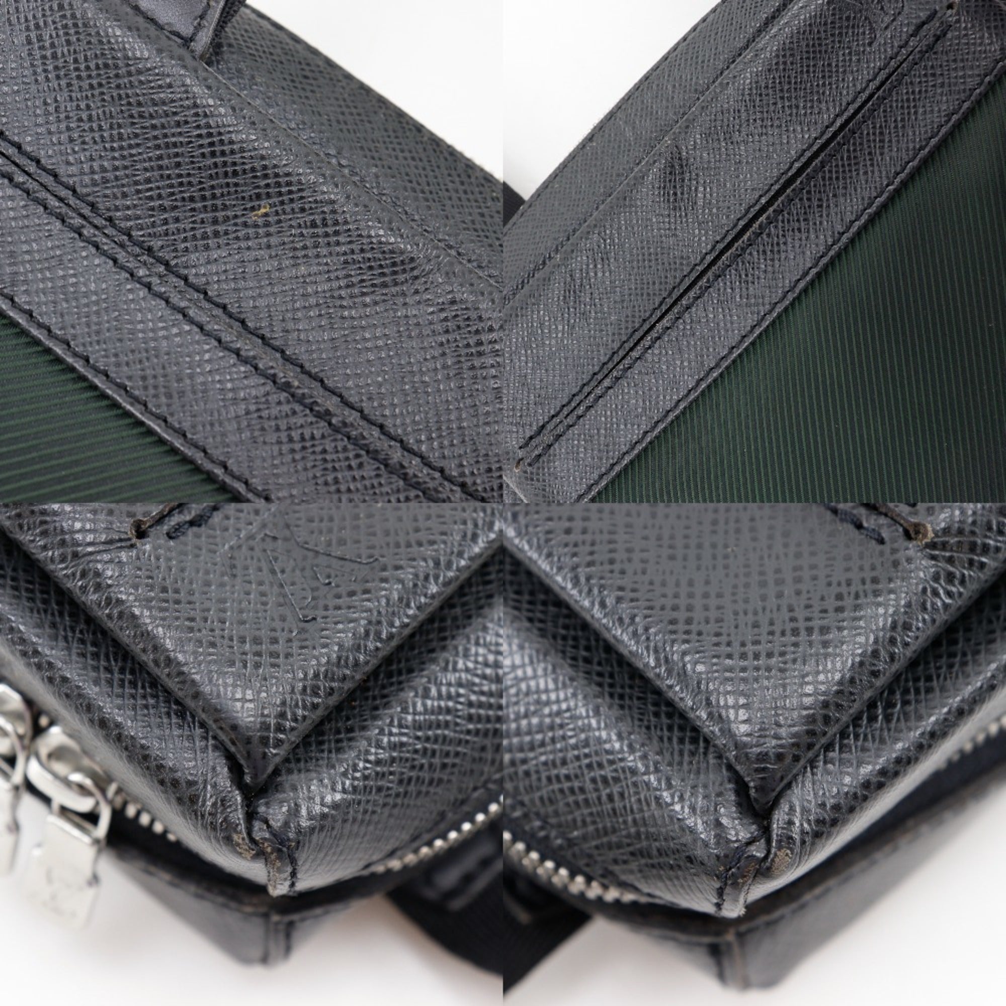Louis Vuitton Taiga Ardoise Taiga Leather Nylon Canvas Shoulder Bag (Pre-Owned)
