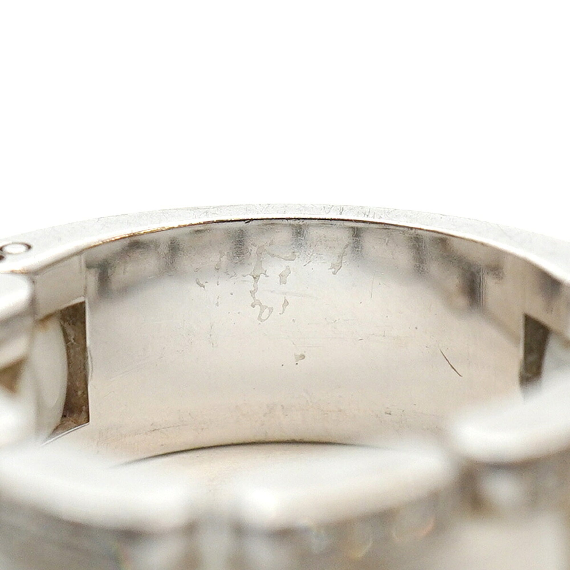 Chanel White White Gold (18K) Ceramic Band Ring (Pre-Owned)