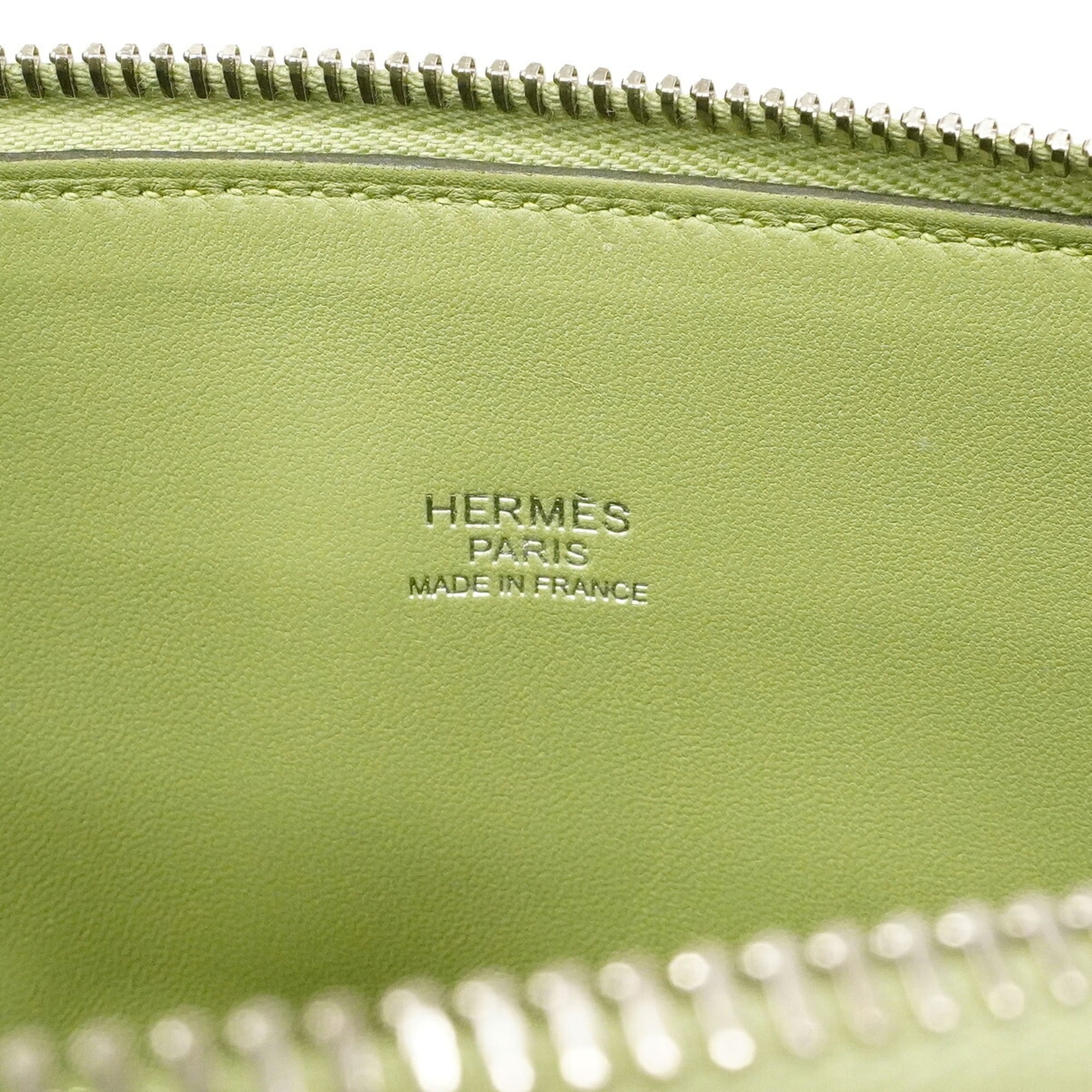 Hermes Green Leather Handbag (Pre-Owned)