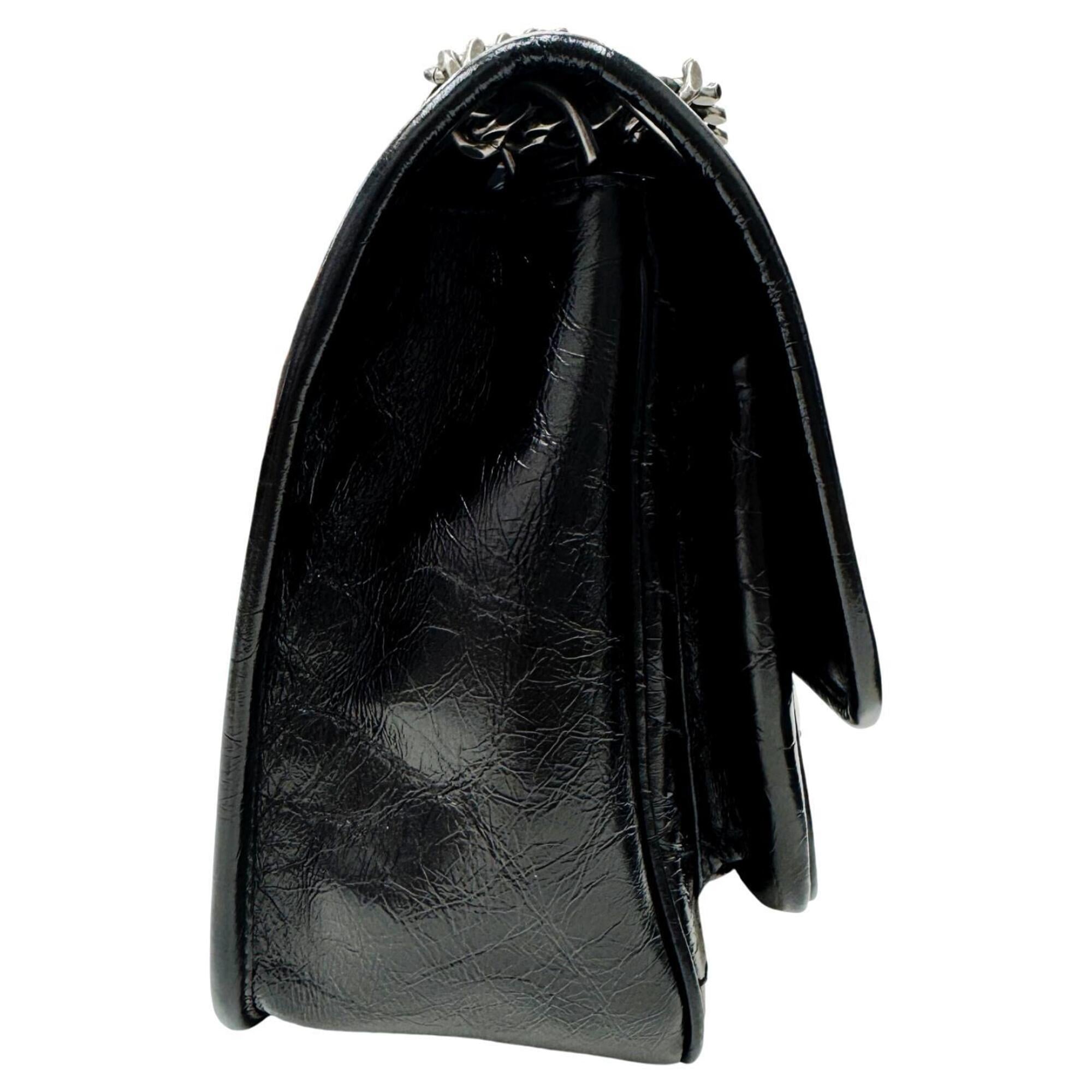 Yves Saint Laurent Black Leather Shoulder Bag (Pre-Owned)