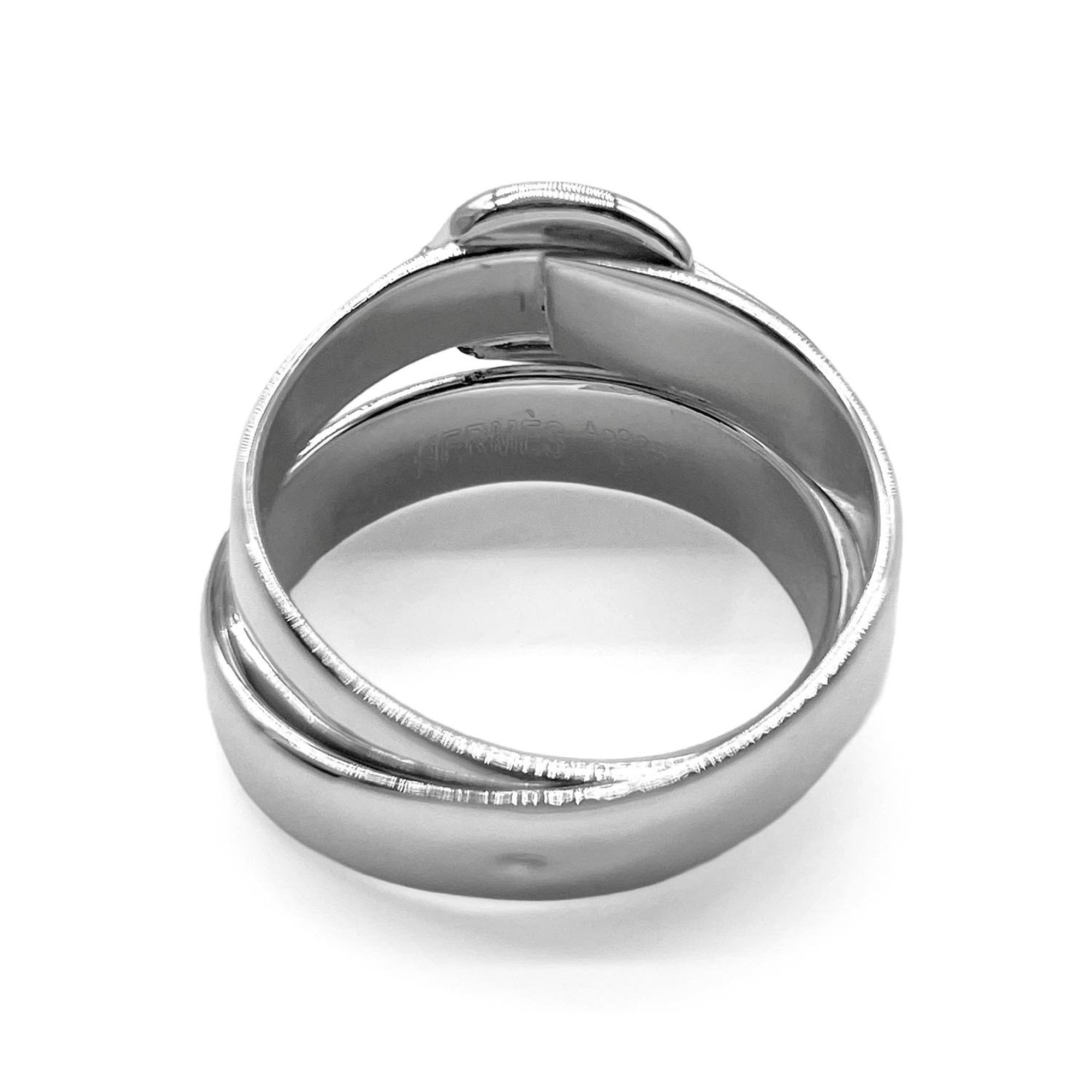 Hermes Silver 925 Band Ring (Pre-Owned)