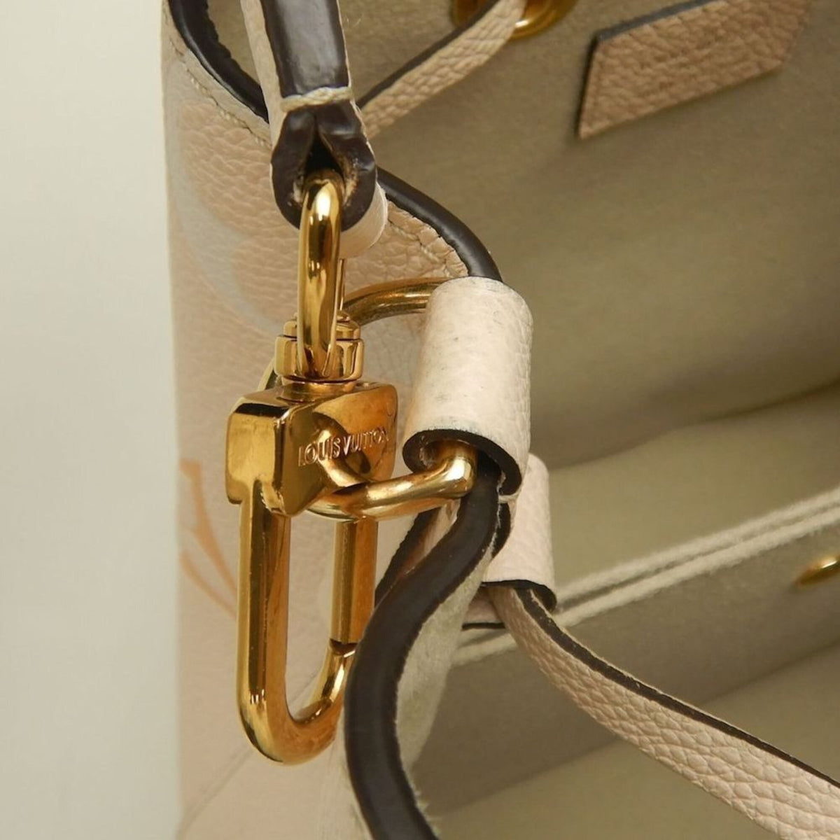 Louis Vuitton Monogram Empreinte Cream Saffron Monogram Empreinte Shoulder Bag (Pre-Owned)
