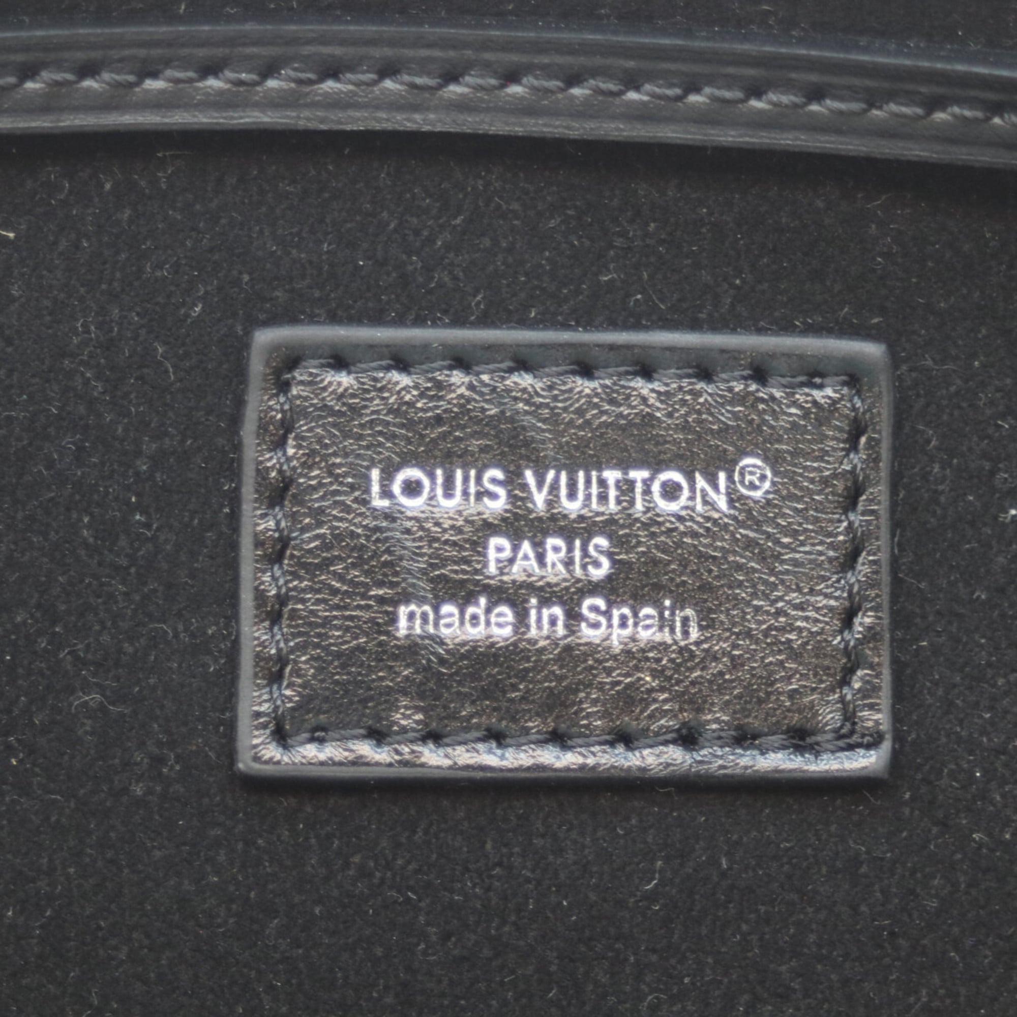 Louis Vuitton Black Brown Leather Backpack (Pre-Owned)