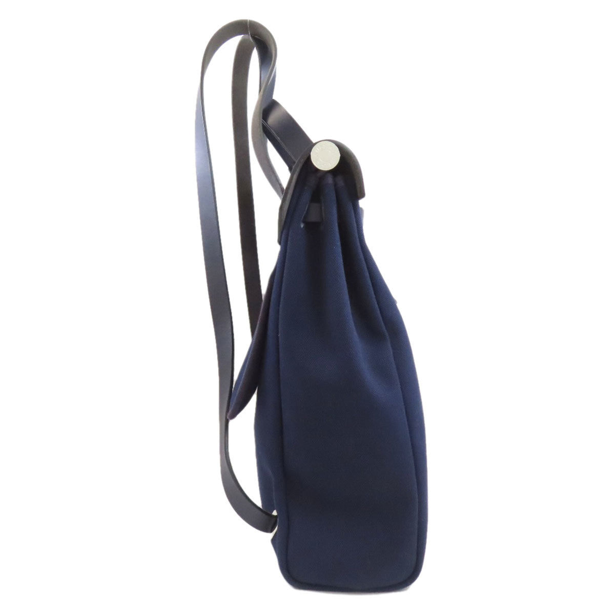 Hermes Navy Toile Officier Handbag (Pre-Owned)