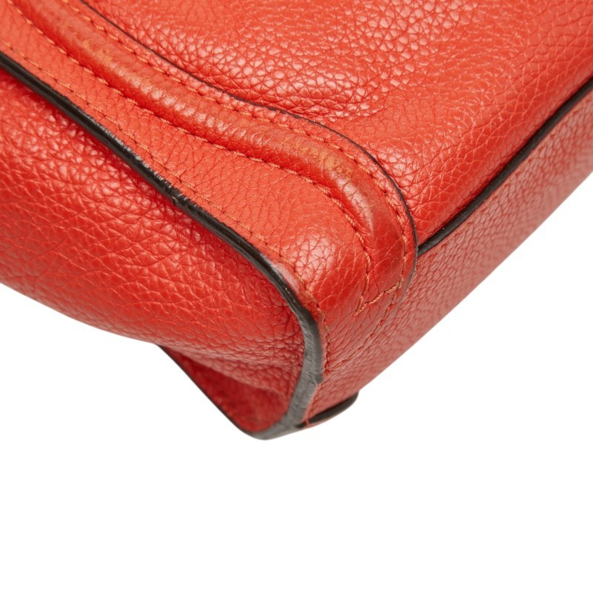 Celine Red Color Leather Handbag Shoulder Bag (Pre-Owned)