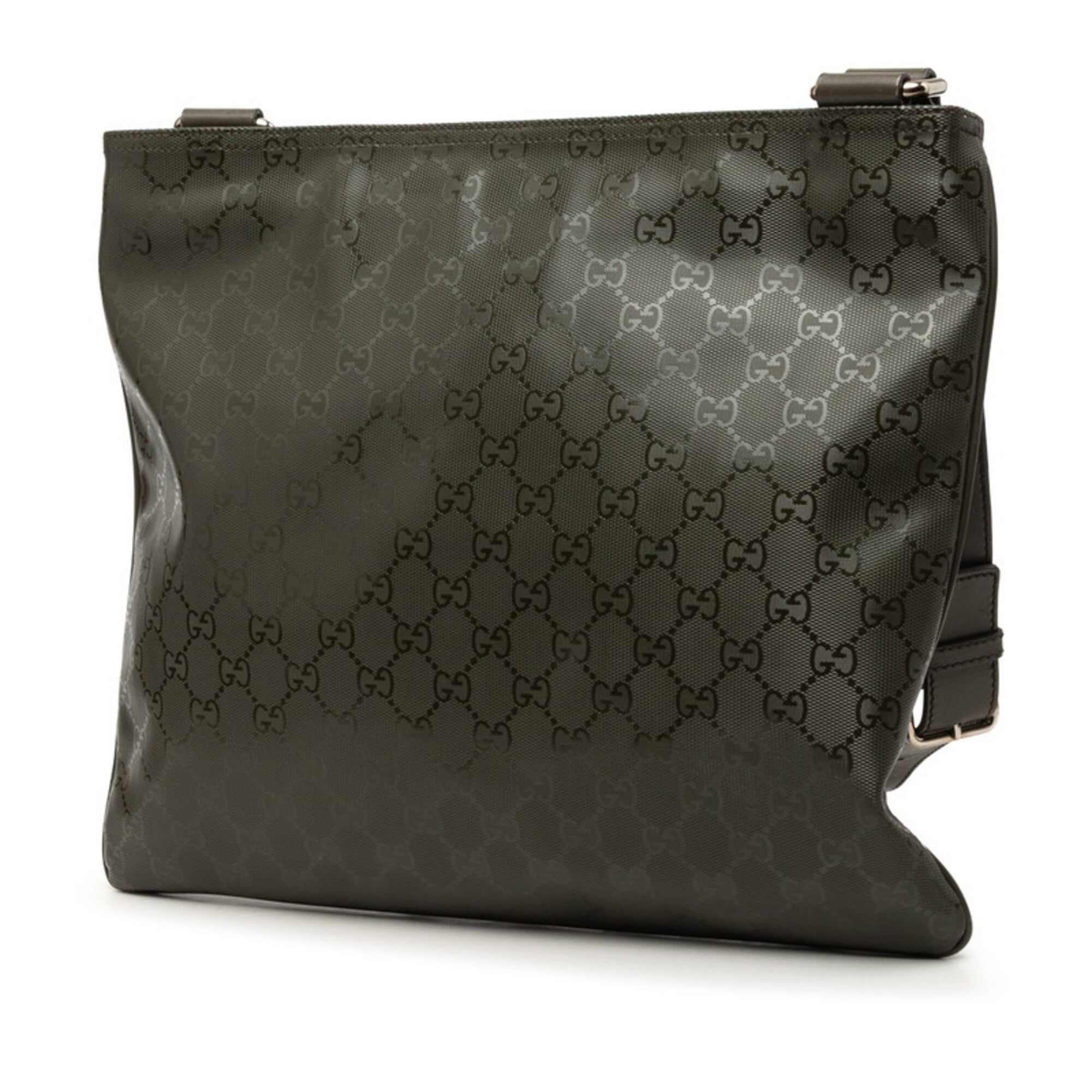 Gucci Moss Green Pvc Leather Shoulder Bag (Pre-Owned)
