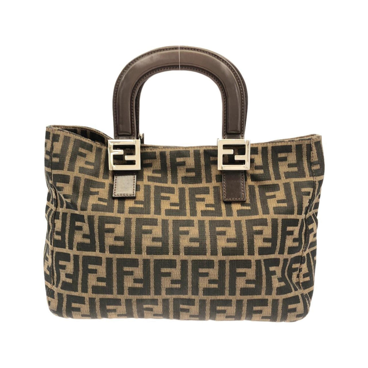 Fendi Brown Canvas Handbag (Pre-Owned)
