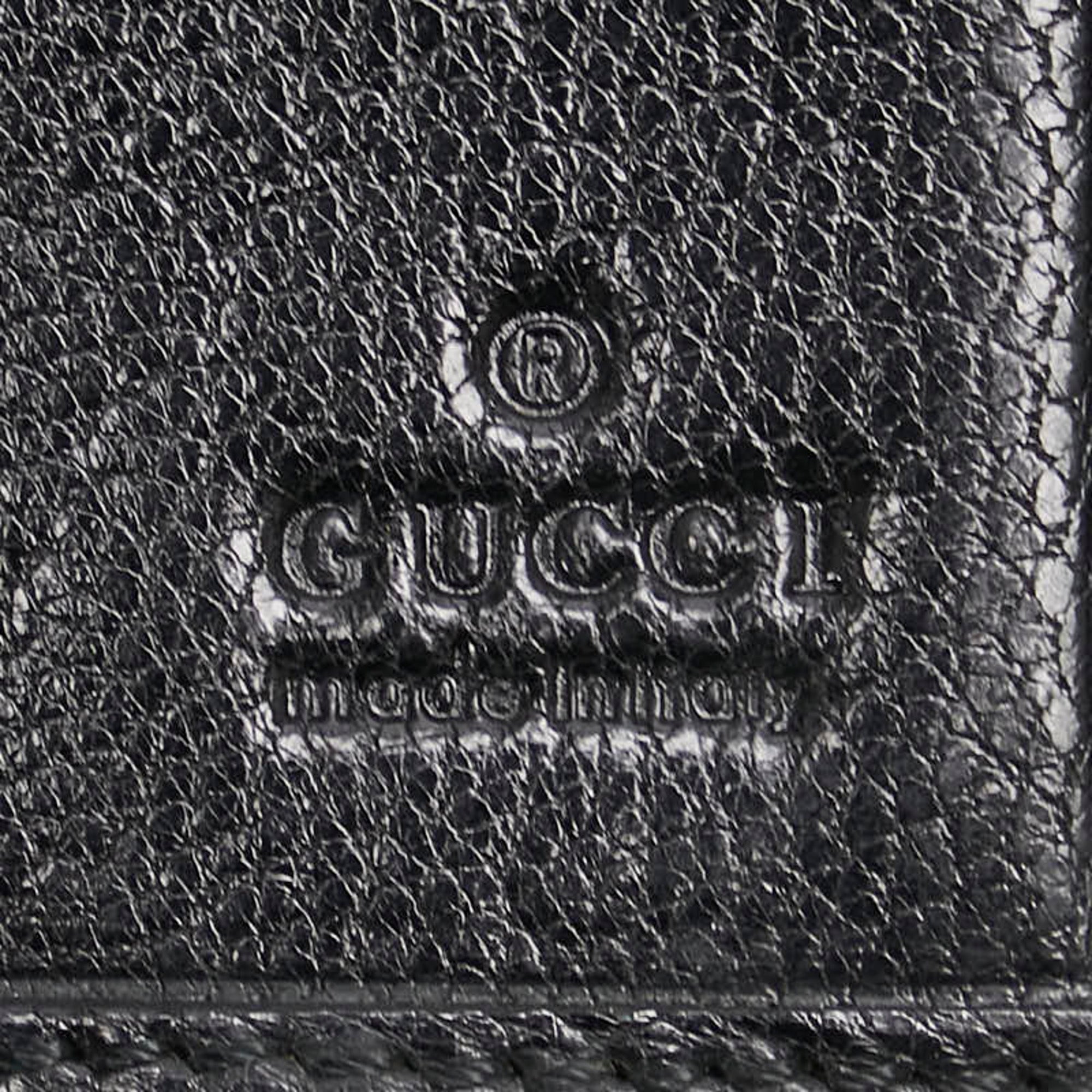 Gucci Black Green Leather Coin Purse/Coin Case (Pre-Owned)