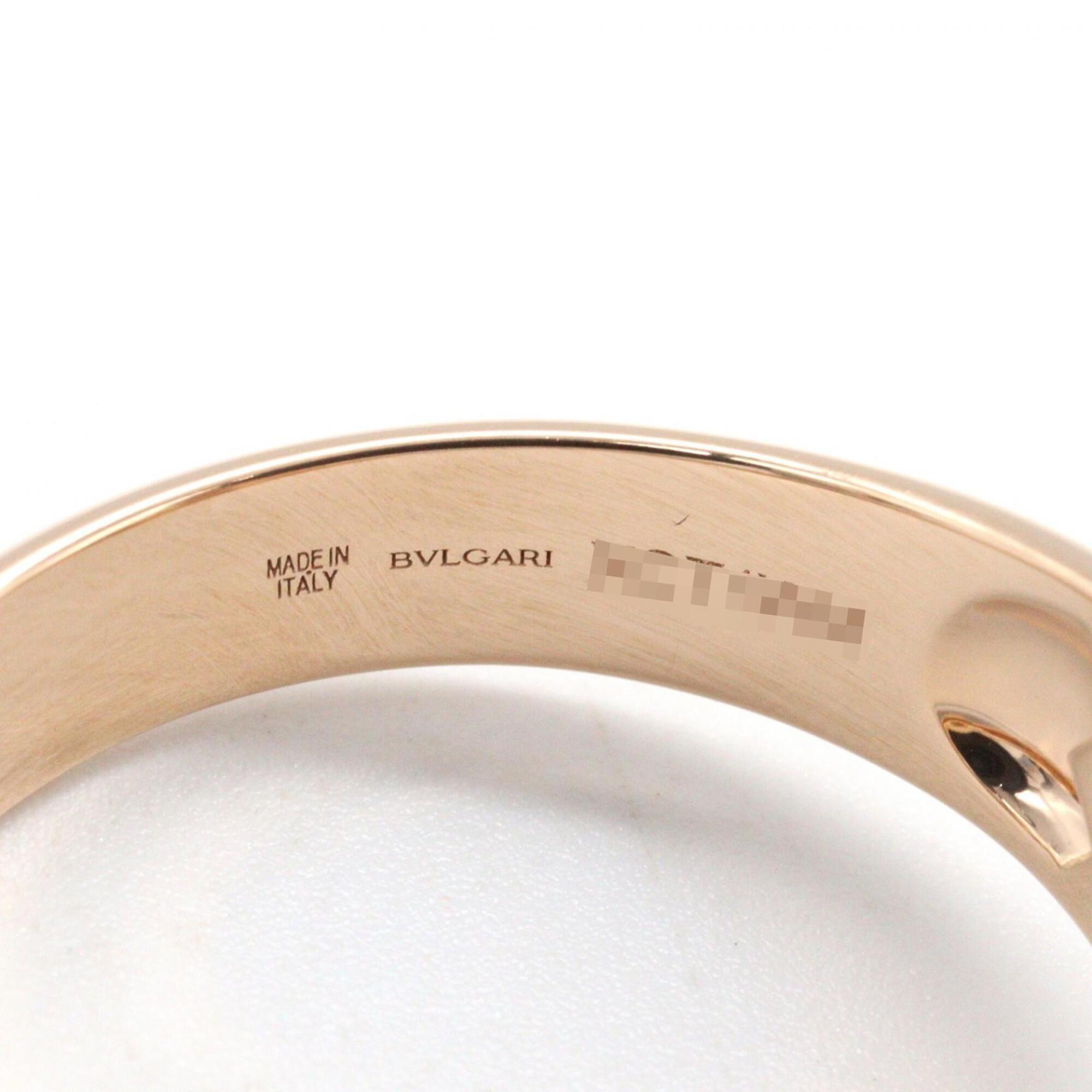 Bvlgari Gold Blue Clear Pink Gold (18K) Band Ring (Pre-Owned)