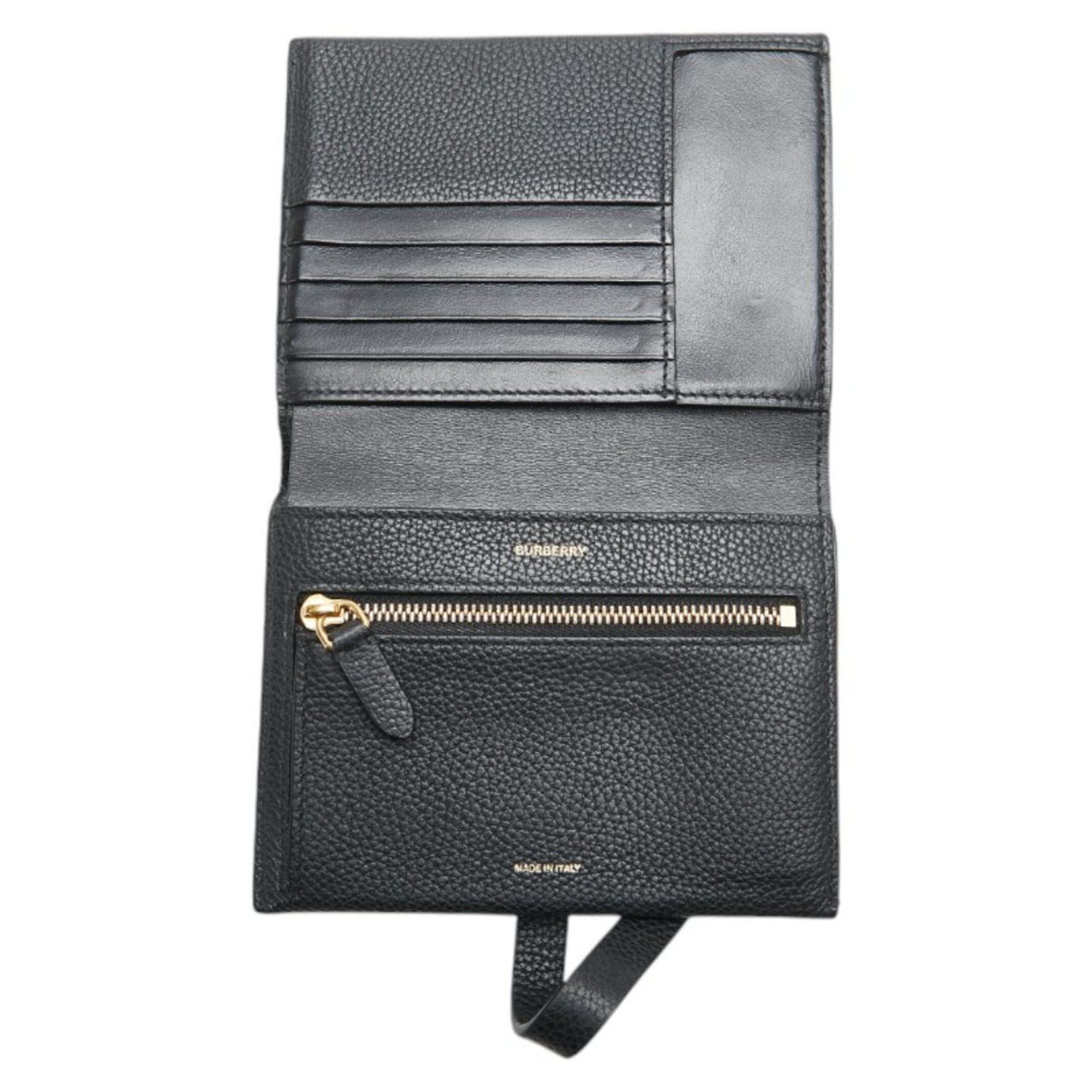 Burberry Black Leather Wallet (Bi-Fold) (Pre-Owned)