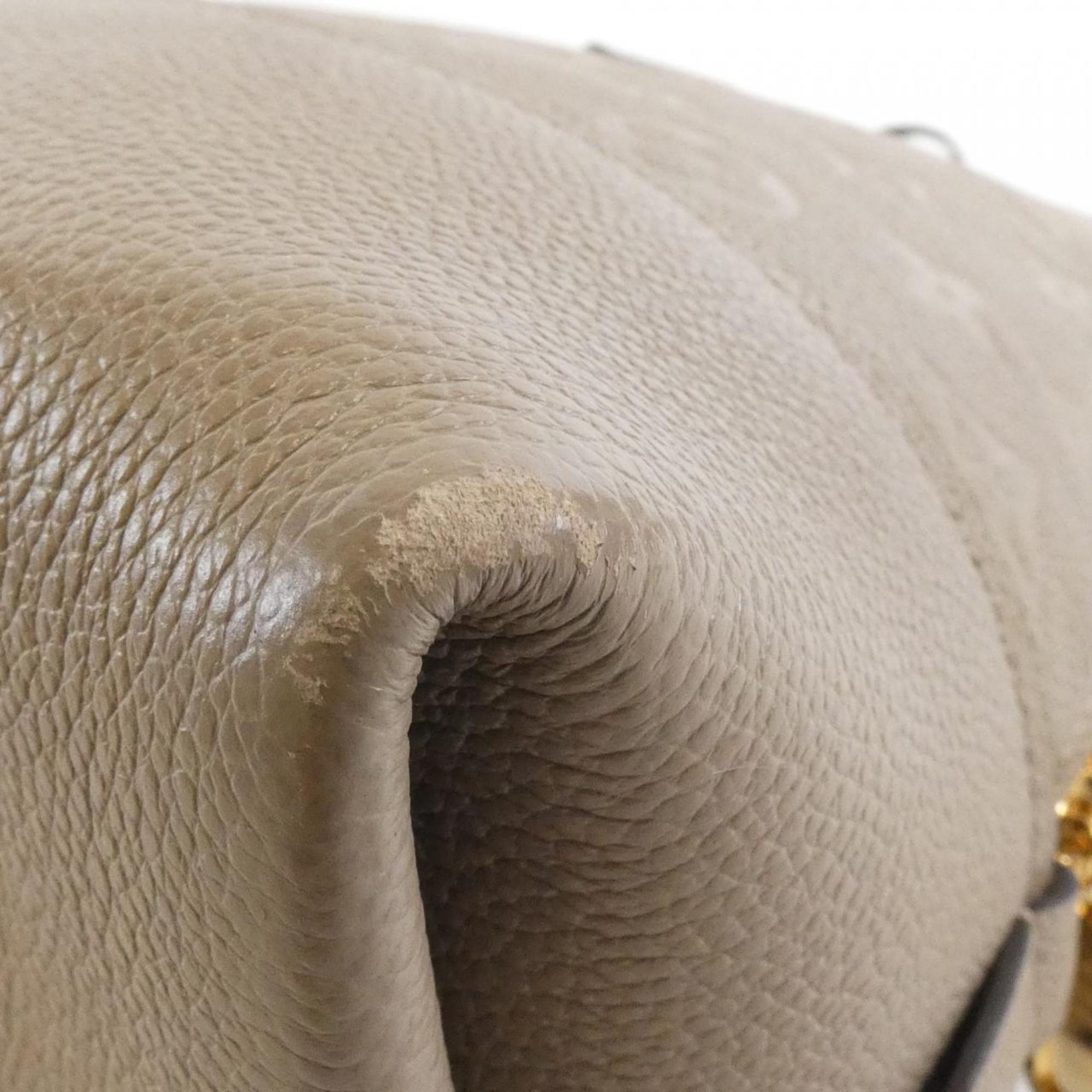 Louis Vuitton Tourterelle Leather Handbag (Pre-Owned)
