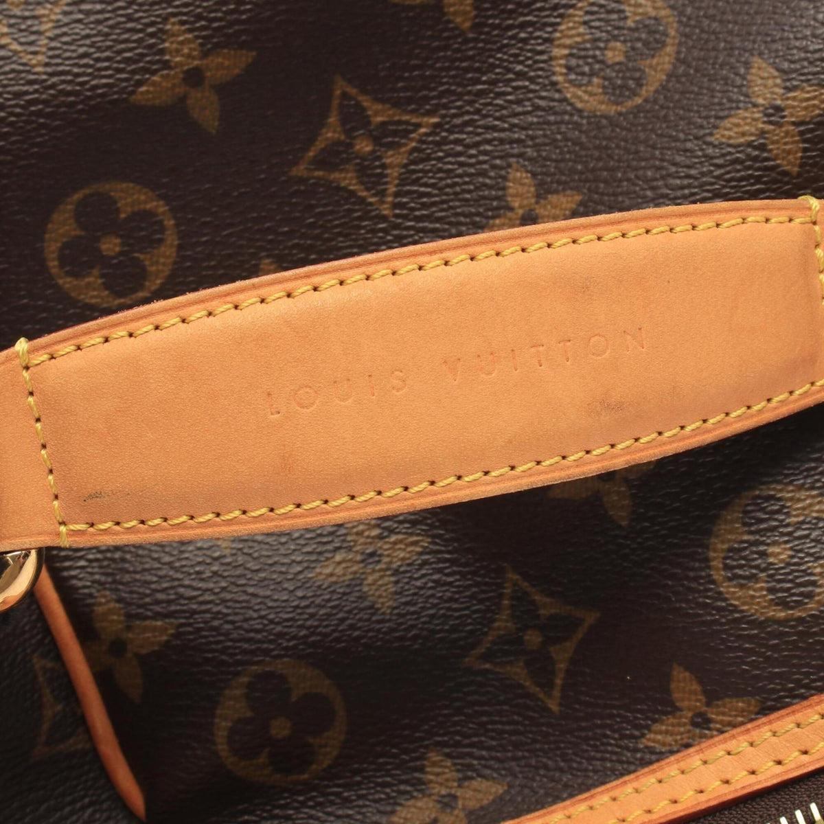 Louis Vuitton Brown Monogram Leather Handbag Shoulder Bag (Pre-Owned)