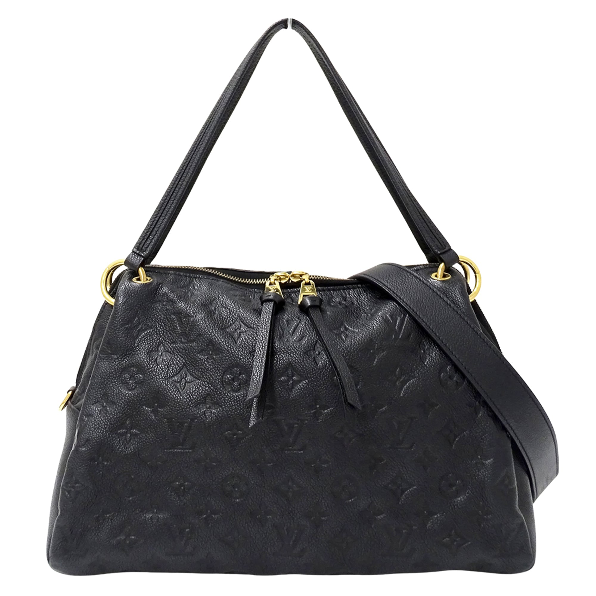 Louis Vuitton Black Galle Monogram Noir Monogram Empreinte Handbag Shoulder Bag (Pre-Owned)